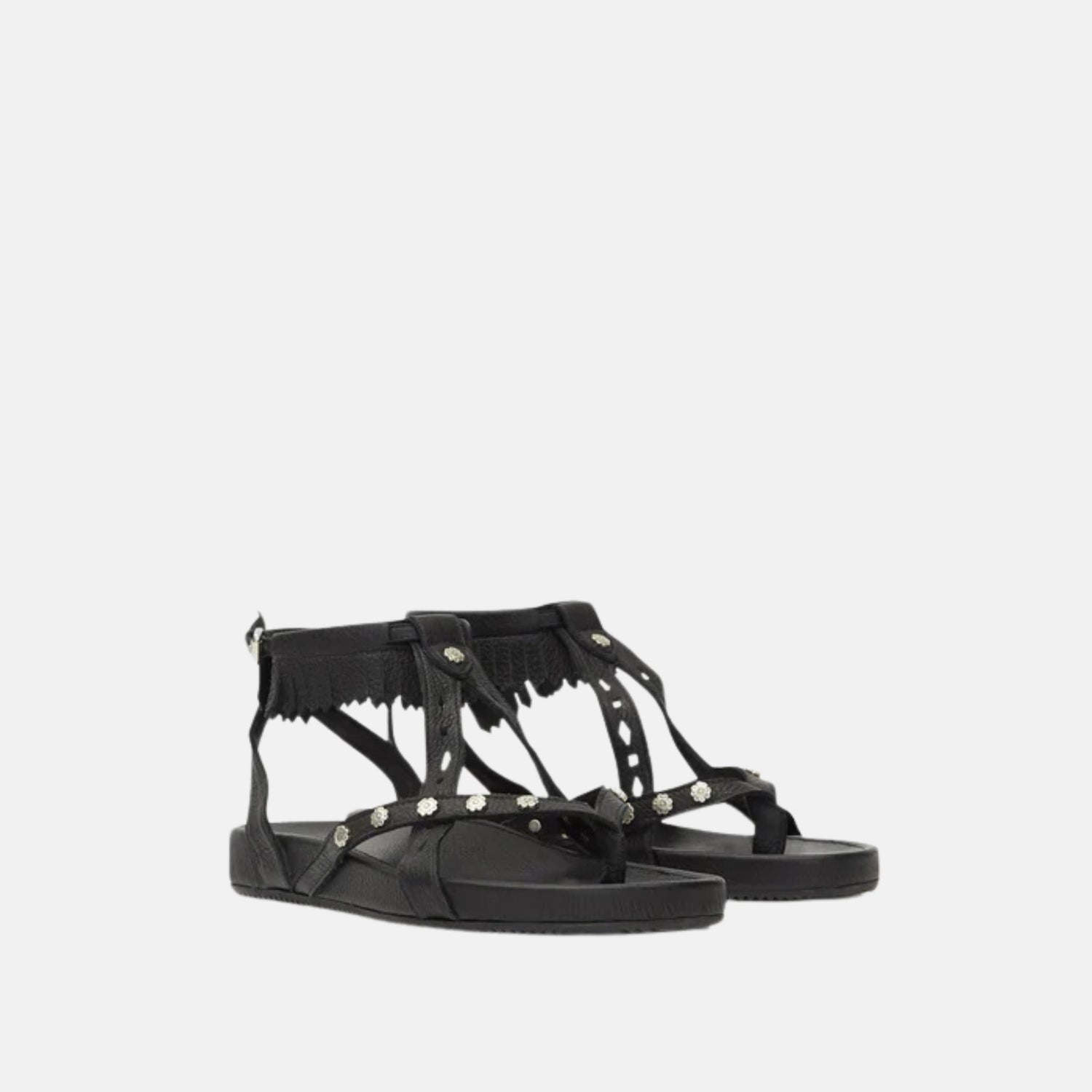 Isabel Marant Silya Sandals In Full Grain Leather, Front
