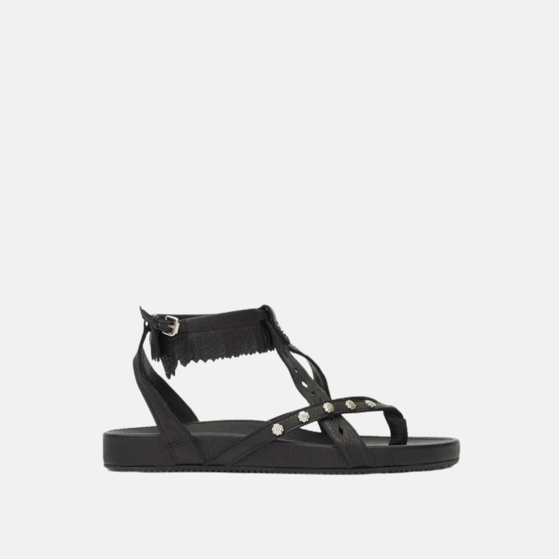 Isabel Marant Silya Sandals In Full Grain Leather, Side