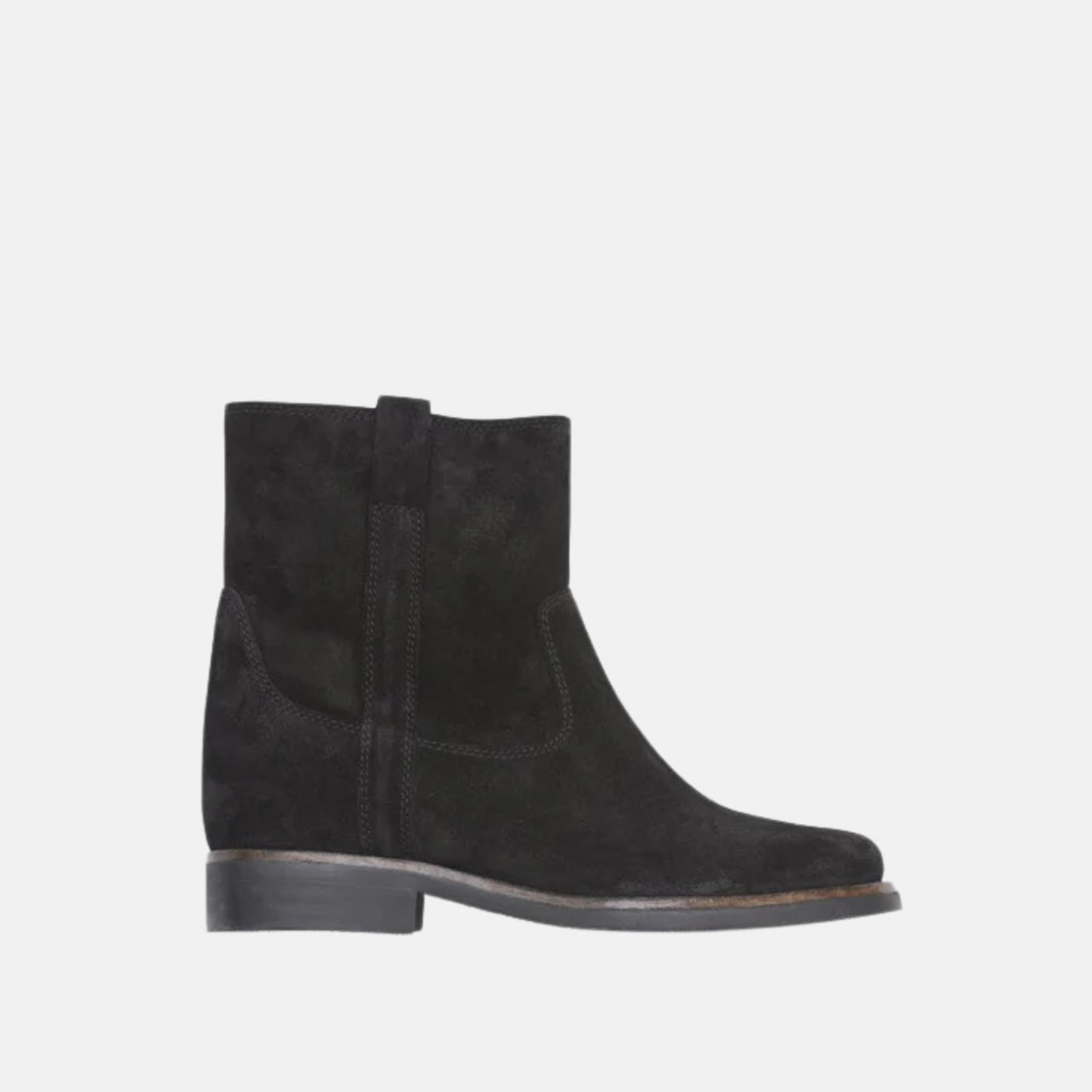 Isabel Marant Susee Camargue Ankle Boots In Calf Leather, Black, Side