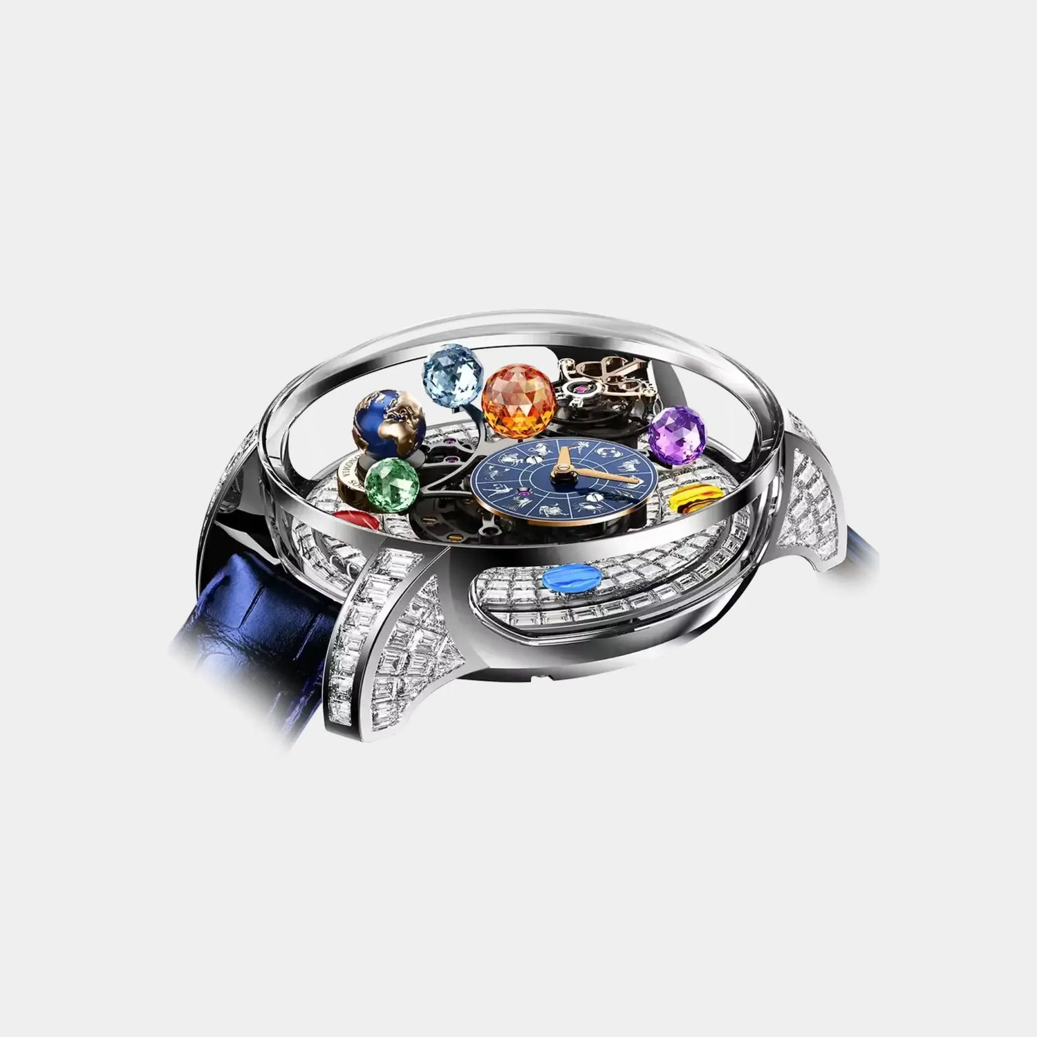 Astronomia Solar Zodiac Baguette White Gold AS910.30.BD.BD.A