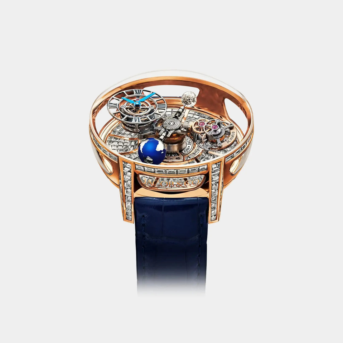 Jacob &amp; Co. Astronomia Tourbillon Baguette Rose Gold 5 Minutes, Front