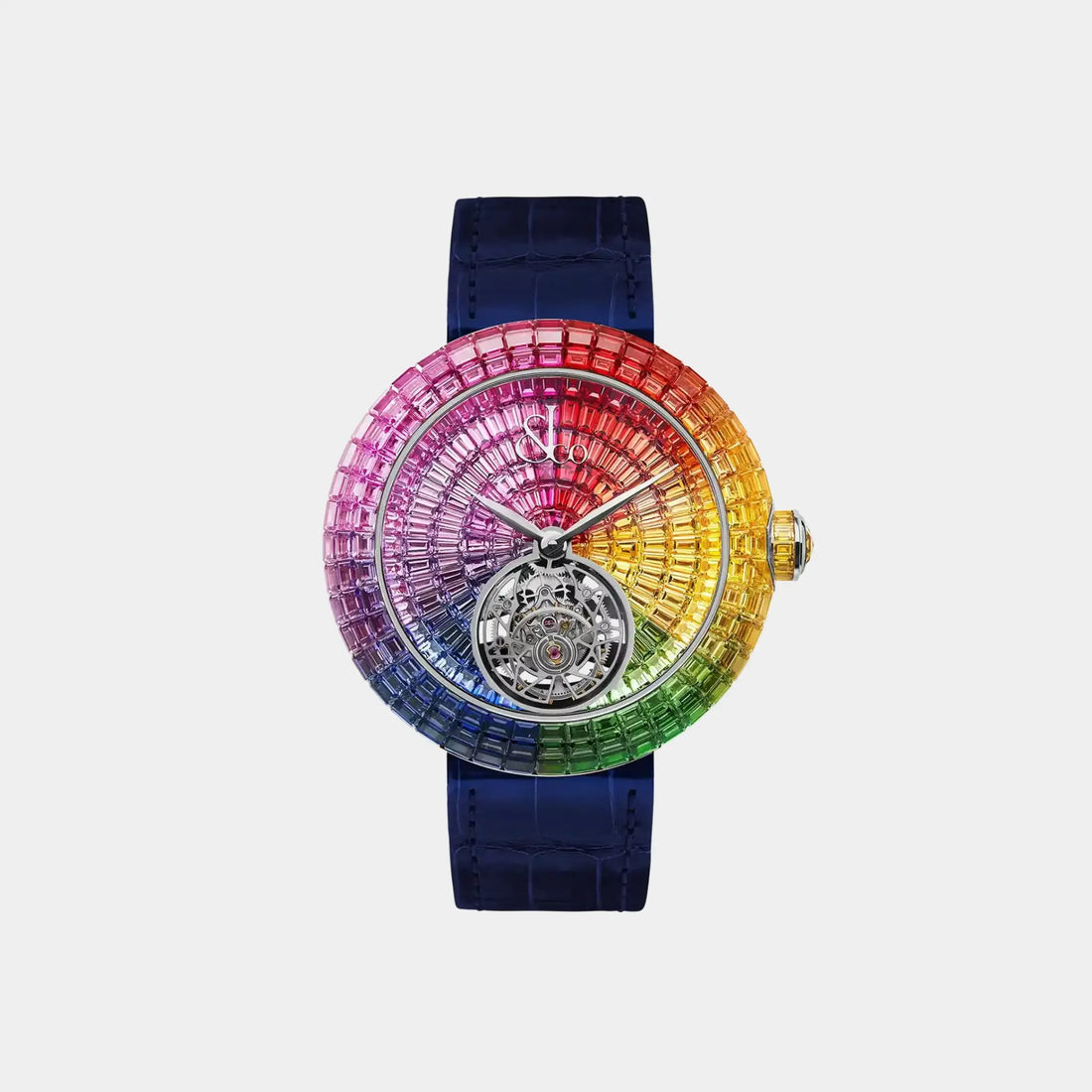 Jacob &amp; Co. Brilliant Flying Tourbillon Rainbow White Gold, Front