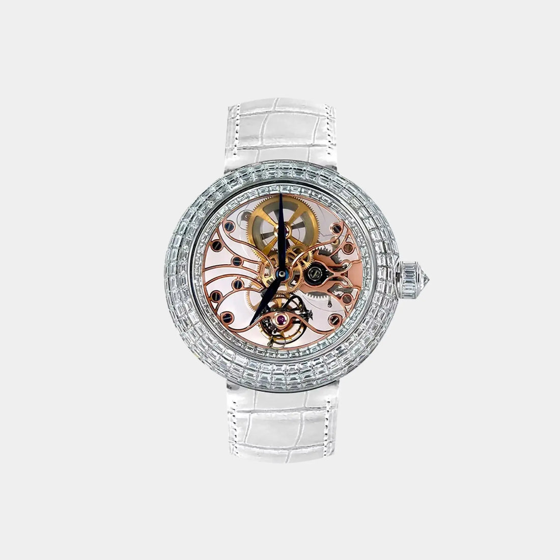 Jacob &amp; Co Brilliant Skeleton Baguette White Diamonds BT542.30.BD.DA.B, Front