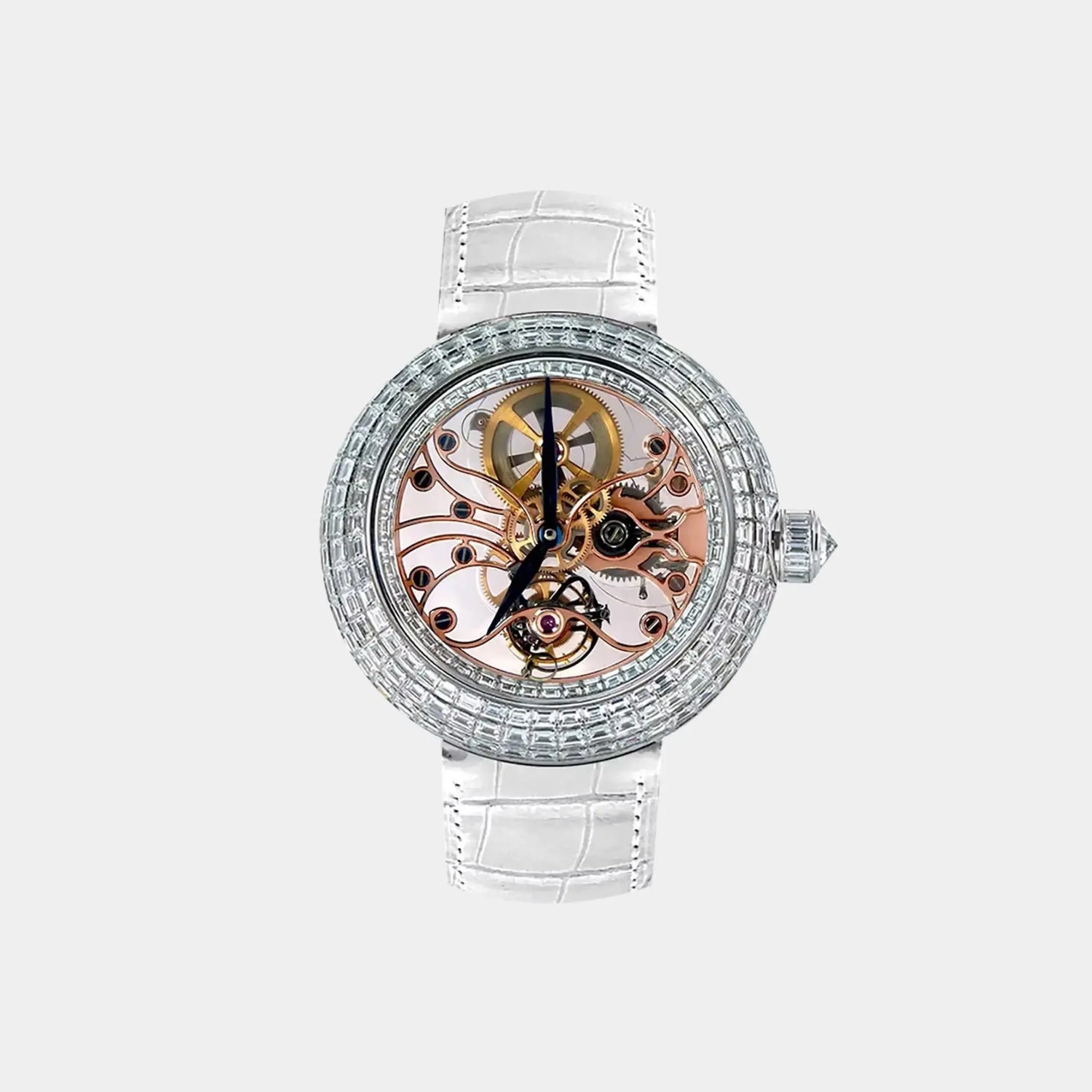 Jacob &amp; Co Brilliant Skeleton Baguette White Diamonds BT542.30.BD.DA.B, Front