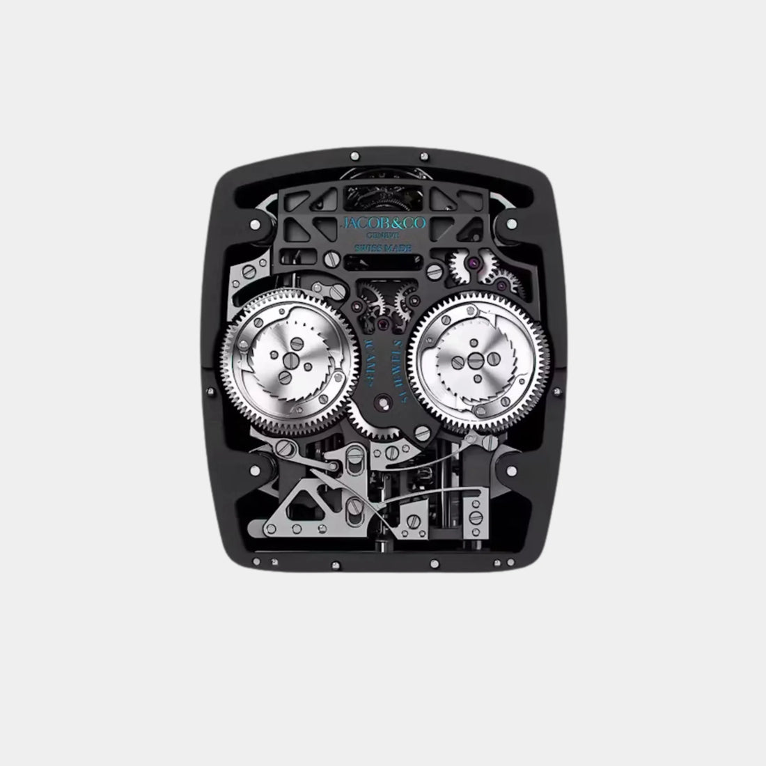 Jacob & Co. Bugatti Chiron Tourbillon Sapphire Crystal Red Accents, Movement