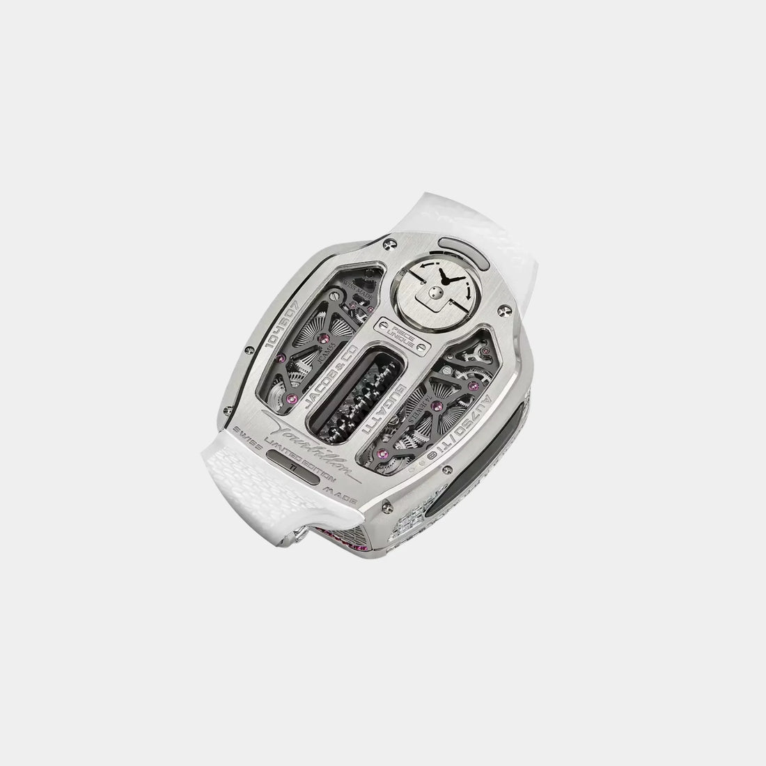 Jacob & Co. Bugatti Tourbillon Baguette White Gold, Back