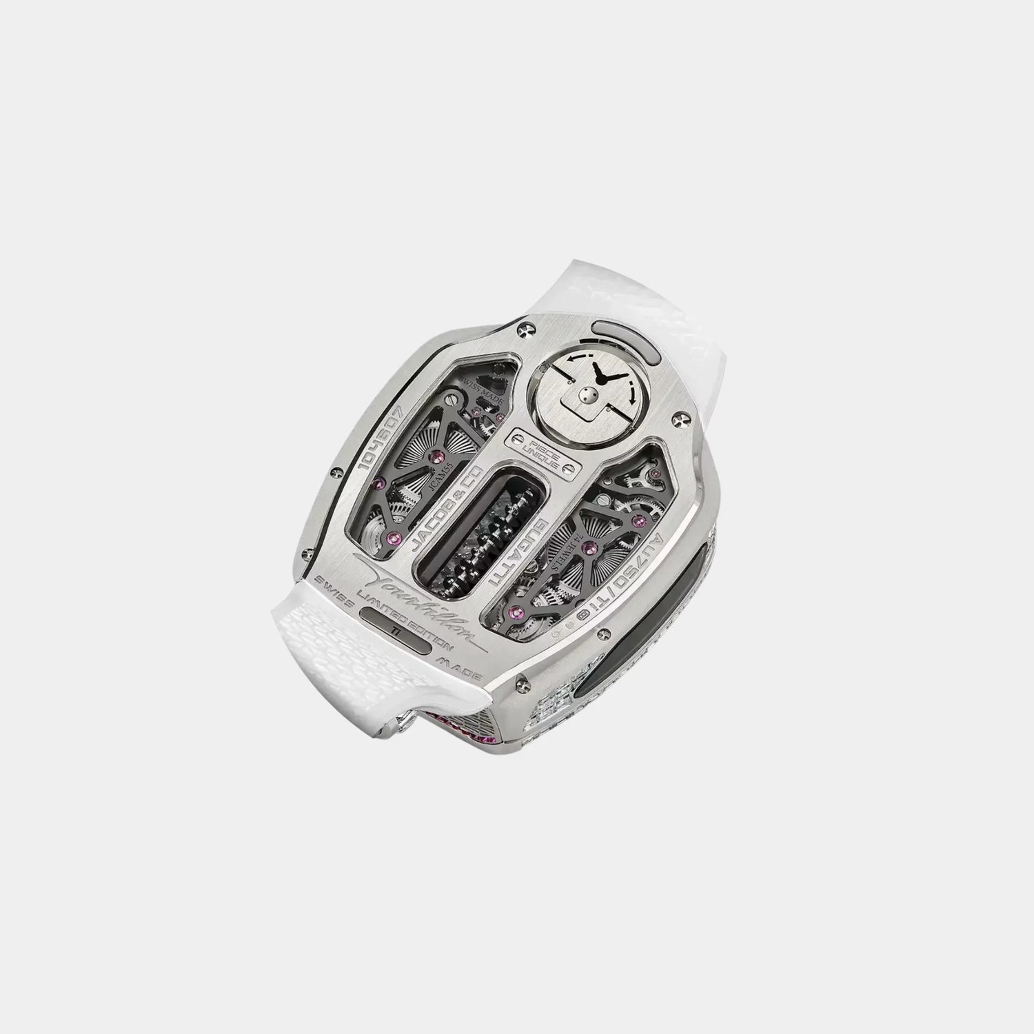 Jacob &amp; Co. Bugatti Tourbillon Baguette White Gold, Back