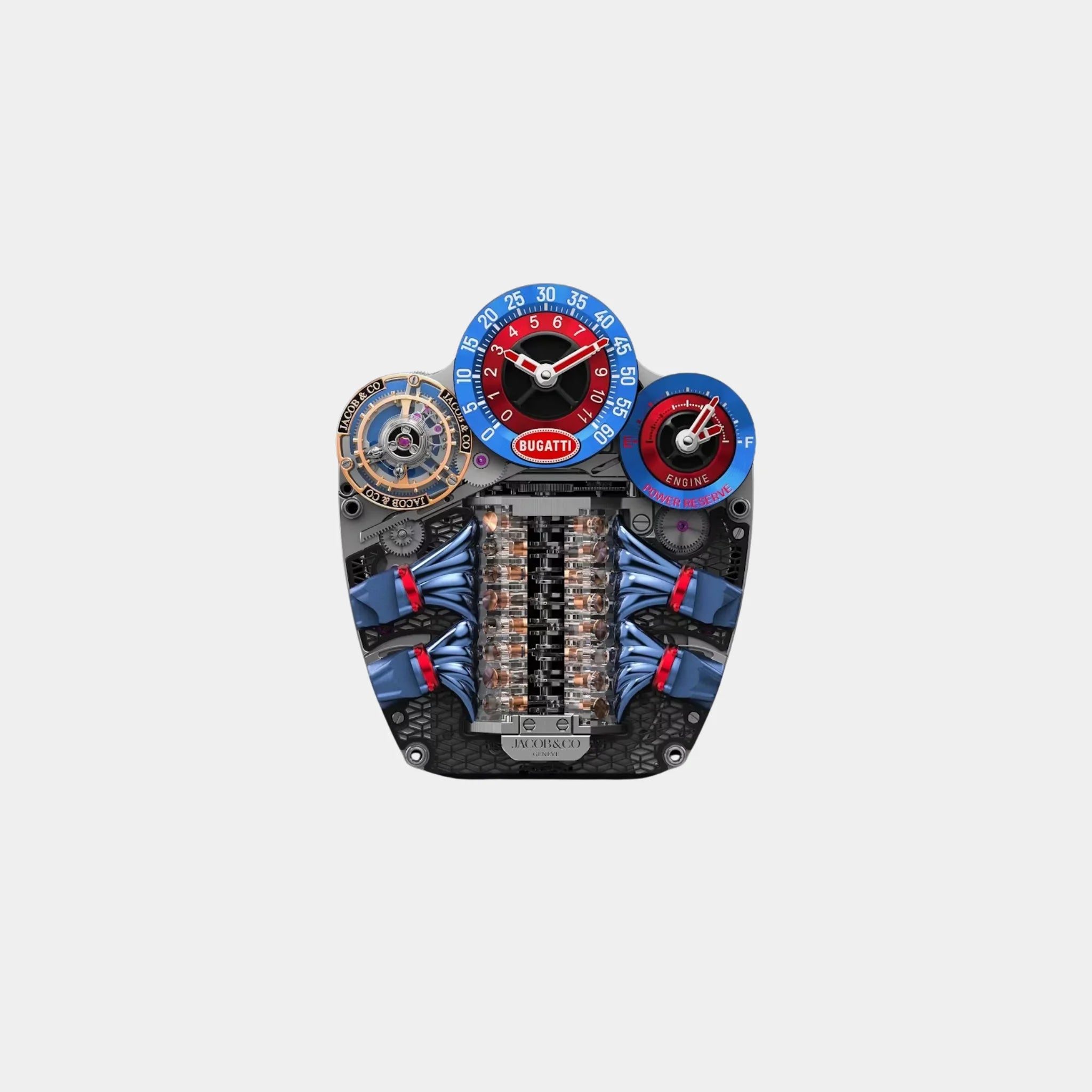 Jacob &amp; Co. Bugatti Tourbillon Blue PVD Titanium, Movement
