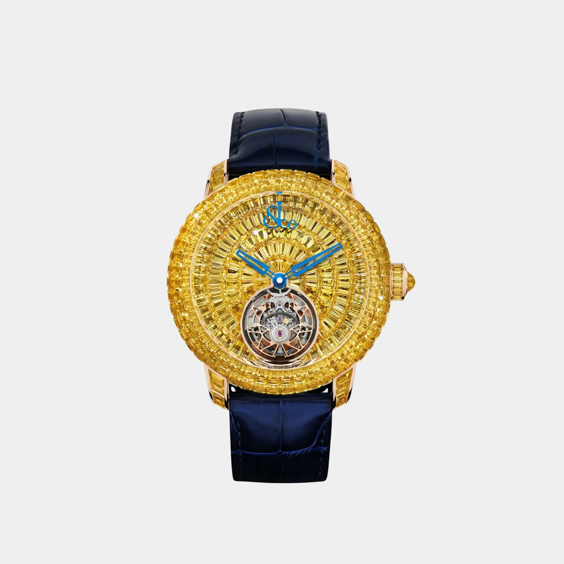 Jacob & Co Caviar Tourbillon Yellow Sapphires CV310.40.AA.AB.A, Front
