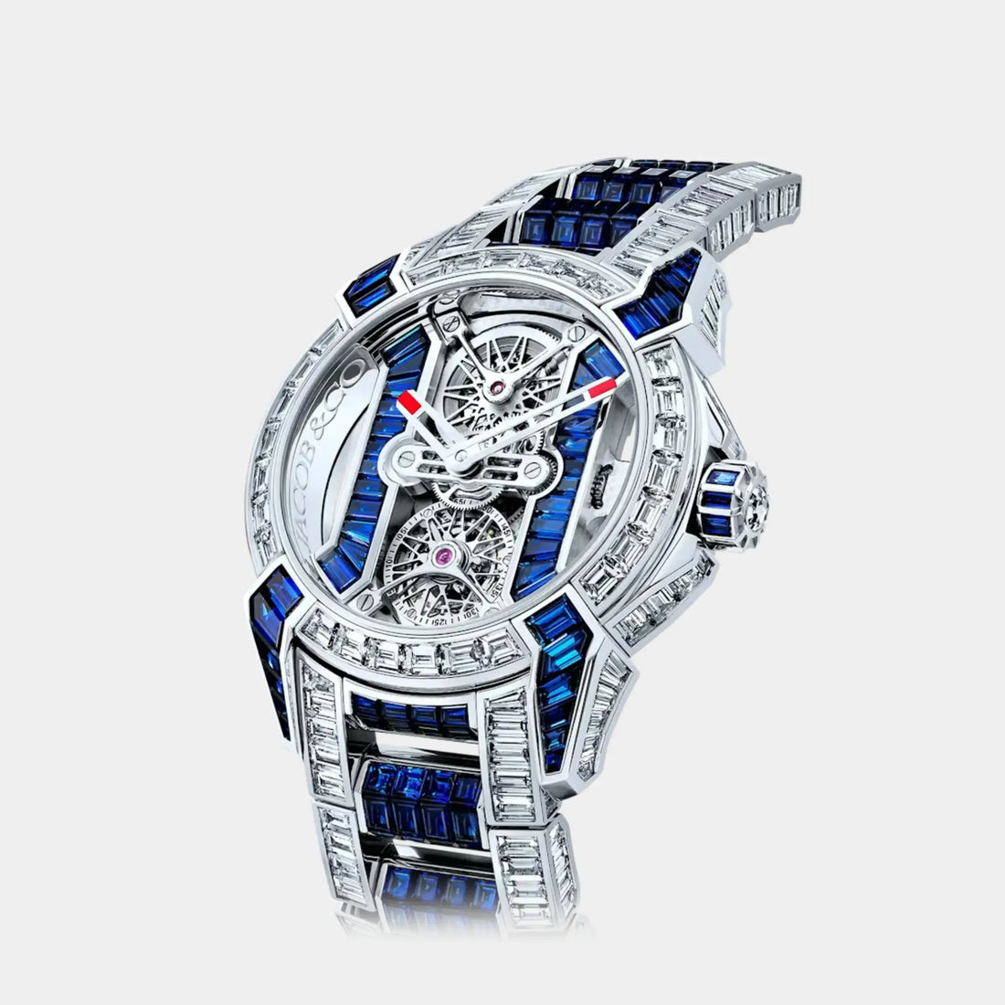 Jacob & Co. Epic X Tourbillon Baguette Diamonds & Blue Sapphires