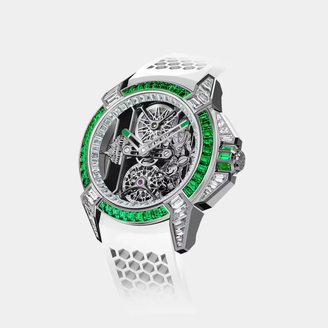 Jacob & Co. Epic X Tourbillon Baguette Sandawana Emeralds