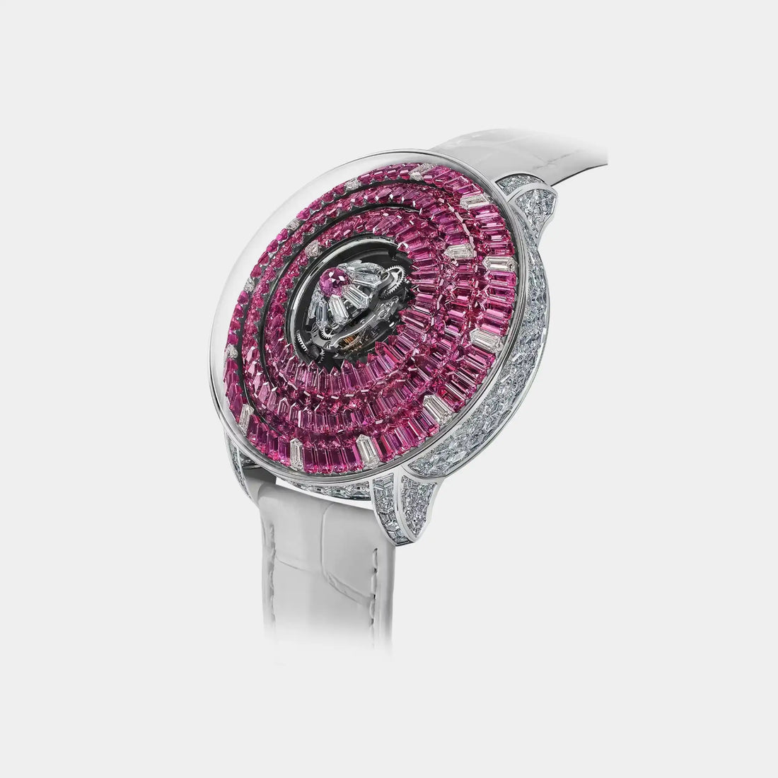 Jacob &amp; Co. The Mystery Tourbillon 44MM Pink Sapphires White Gold