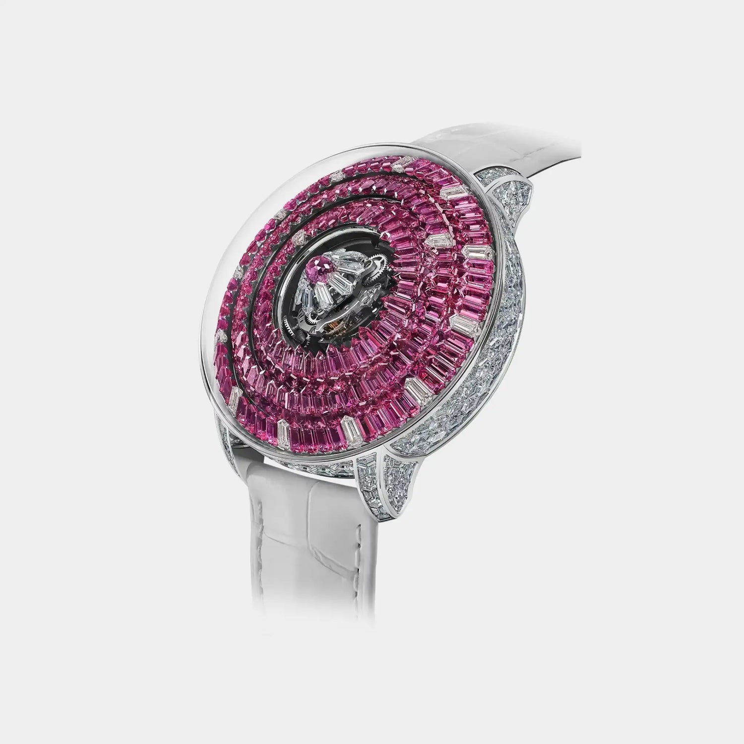 Jacob &amp; Co. The Mystery Tourbillon 44MM Pink Sapphires White Gold