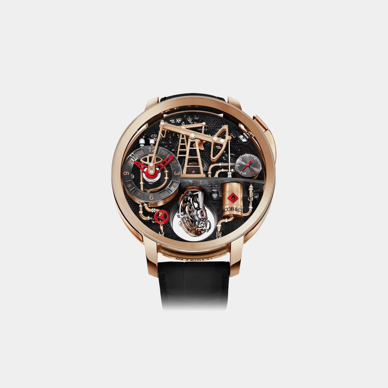 Jacob &amp; Co. Oil Pump 49.5mm Rose Gold, Front