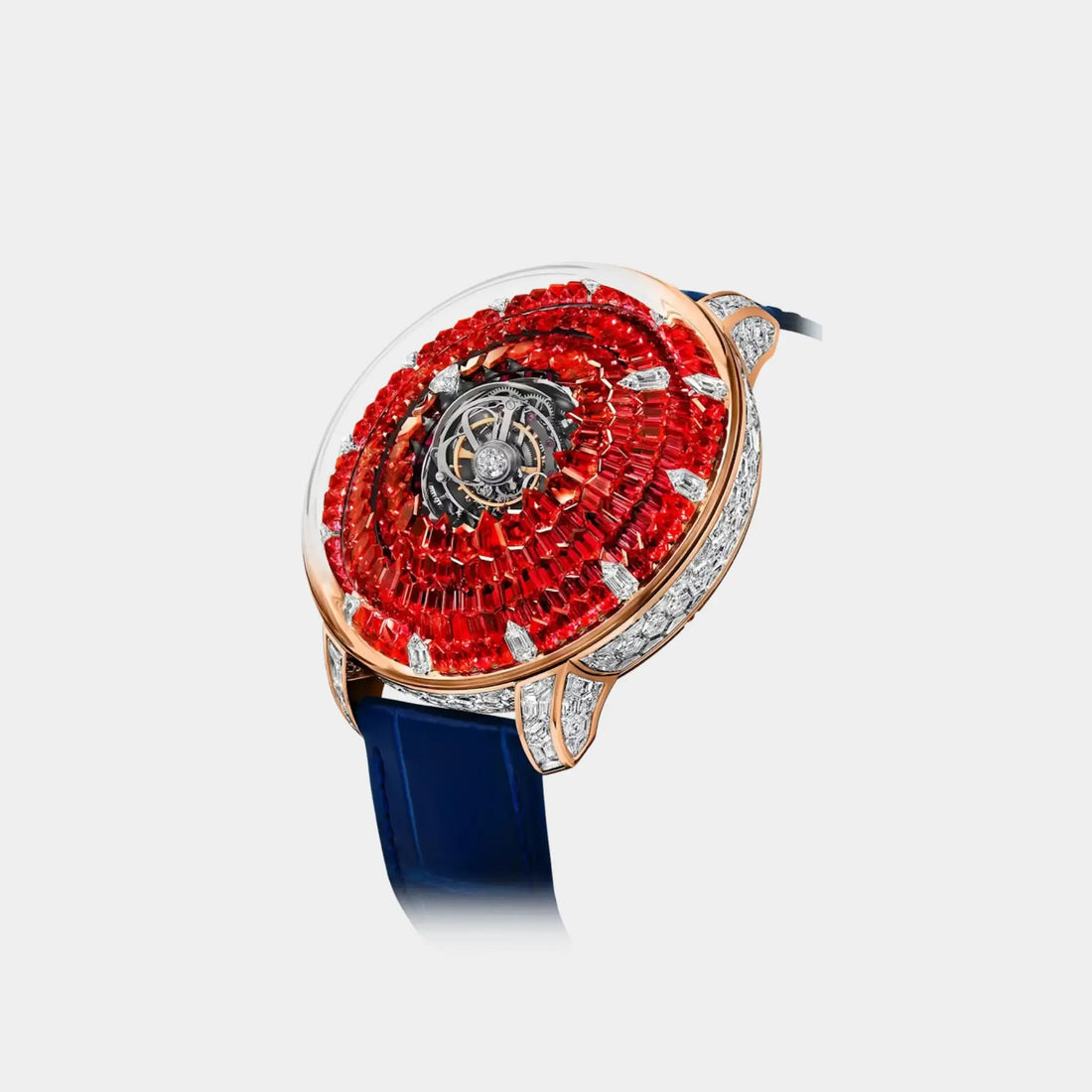 Jacob & Co. The Mystery Tourbillon Full Orange Sapphires Rose Gold, Side