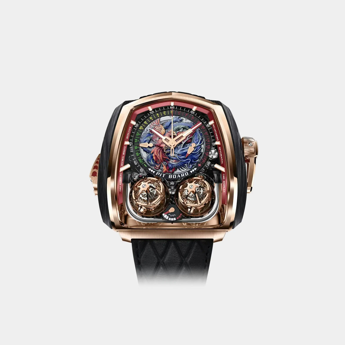 Jacob & Co. Twin Turbo Furious Rose Gold Carbon Fiber, Front