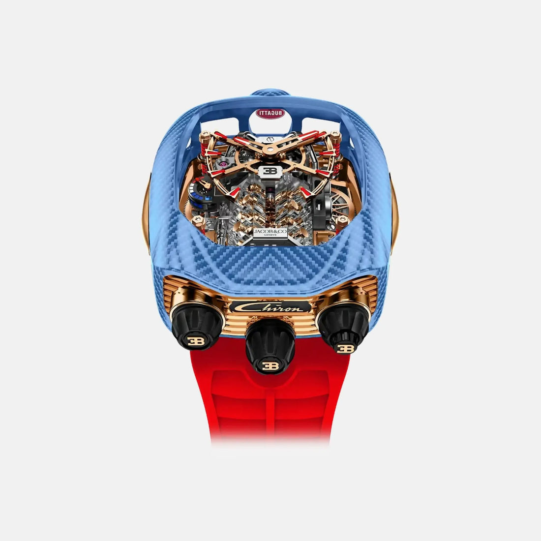 Jacob &amp; Co Bugatti Chiron Tourbillon Blue Carbon Fiber