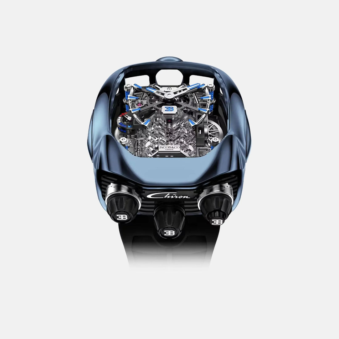 Jacob &amp; Co Bugatti Chiron Tourbillon Blue Titanium BU200.20.AK.AB.B