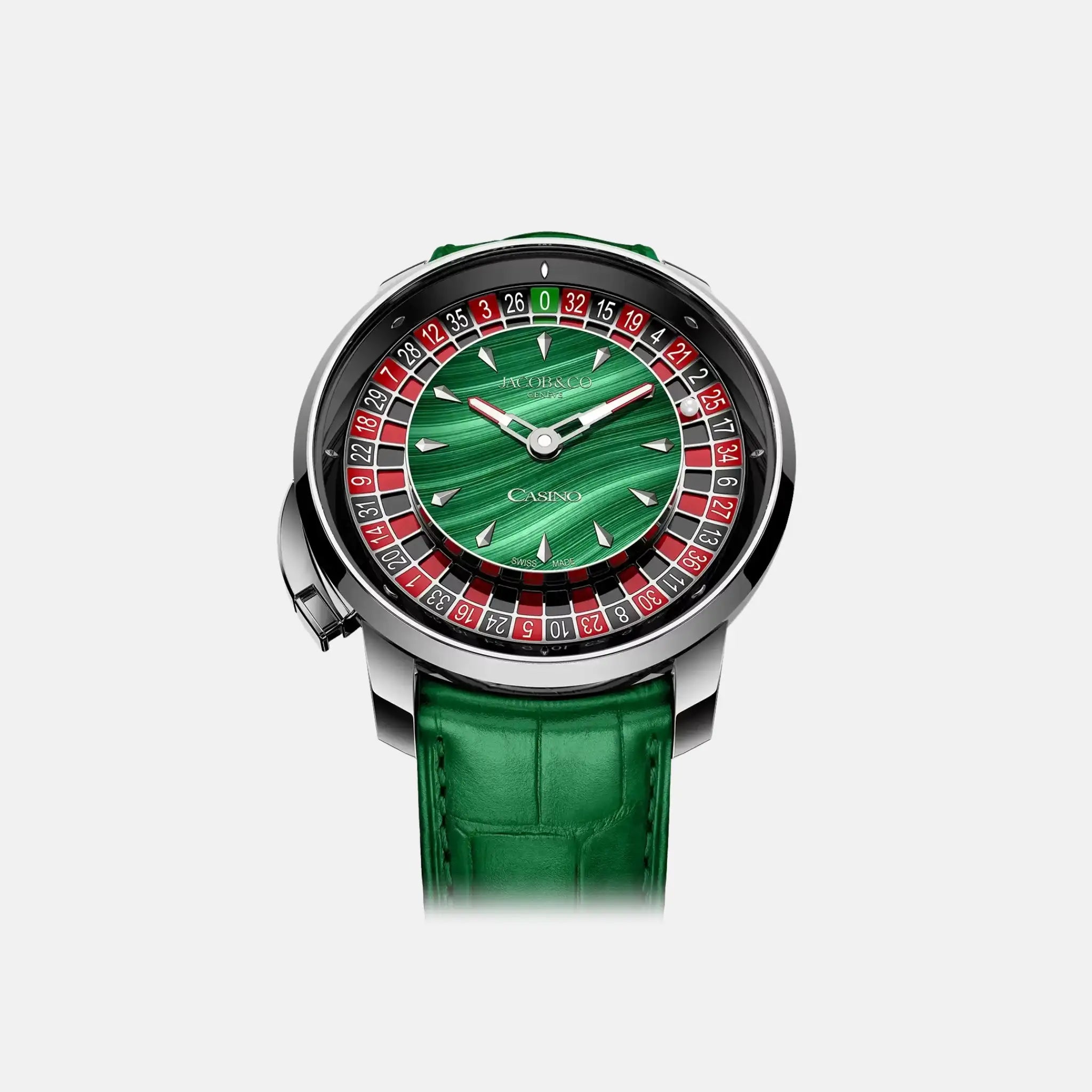 Jacob &amp; Co Casino Tourbillon White Gold Malachite Dial 