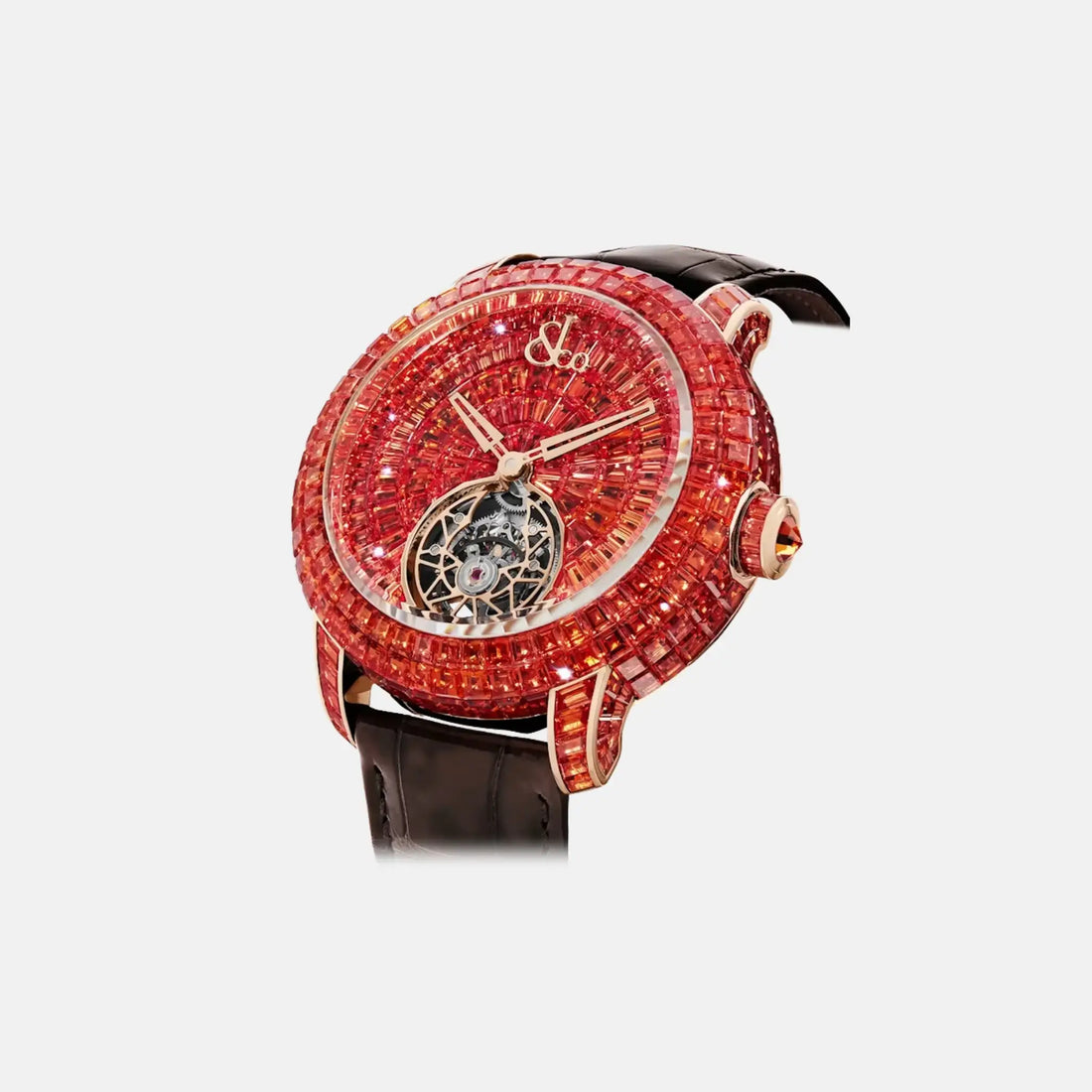 Jacob & Co Caviar Tourbillon Orange Sapphires 44mm CV310.40.AB.AA.A
