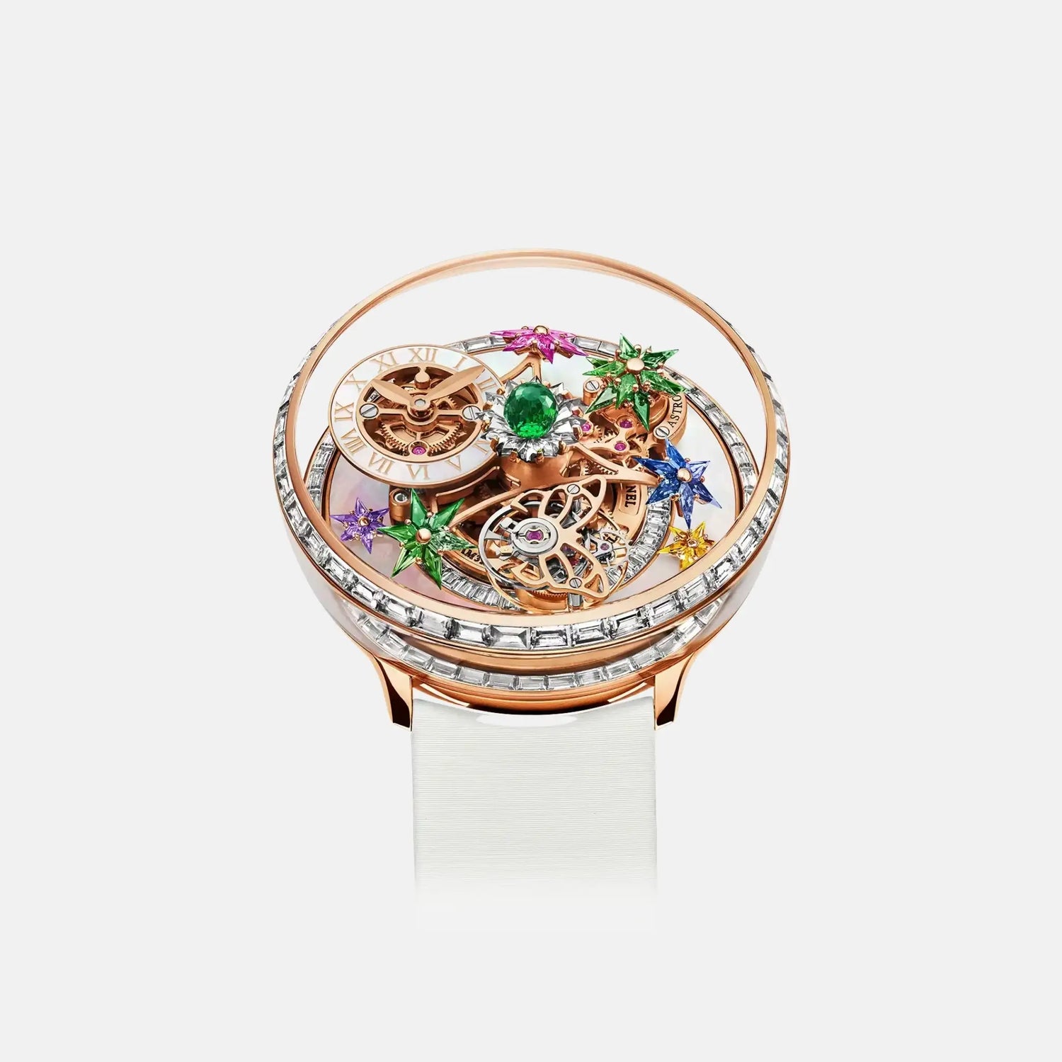 Jacob &amp; Co Fleurs De Jardin Rose Gold Baguette Diamonds 