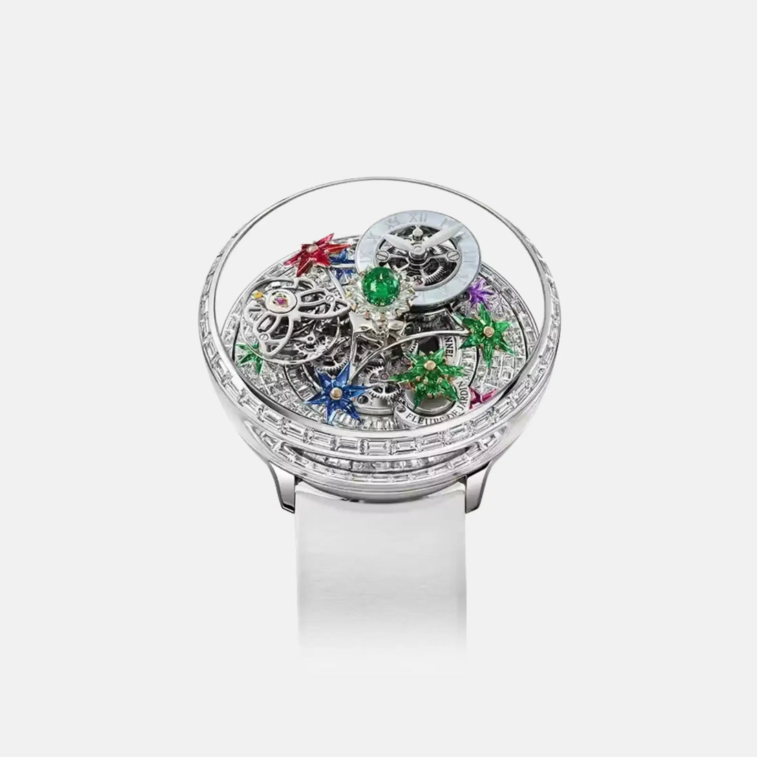 Jacob & Co Fleurs De Jardin White Gold Diamond Baguettes AF921.30.BD.AA.A