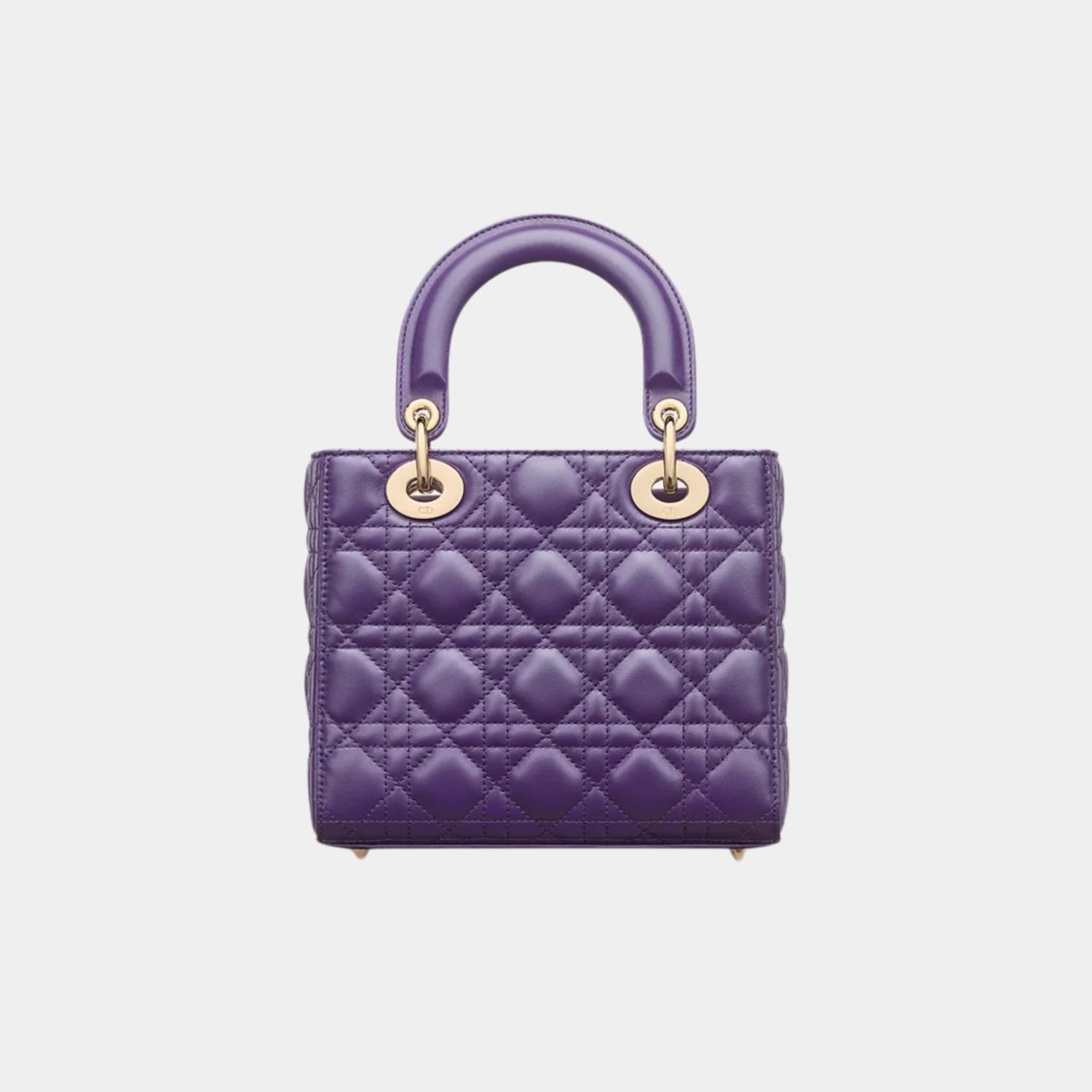 Lady Dior My ABCDior Small Bag Cannage Lambskin, Dark Purple, Back