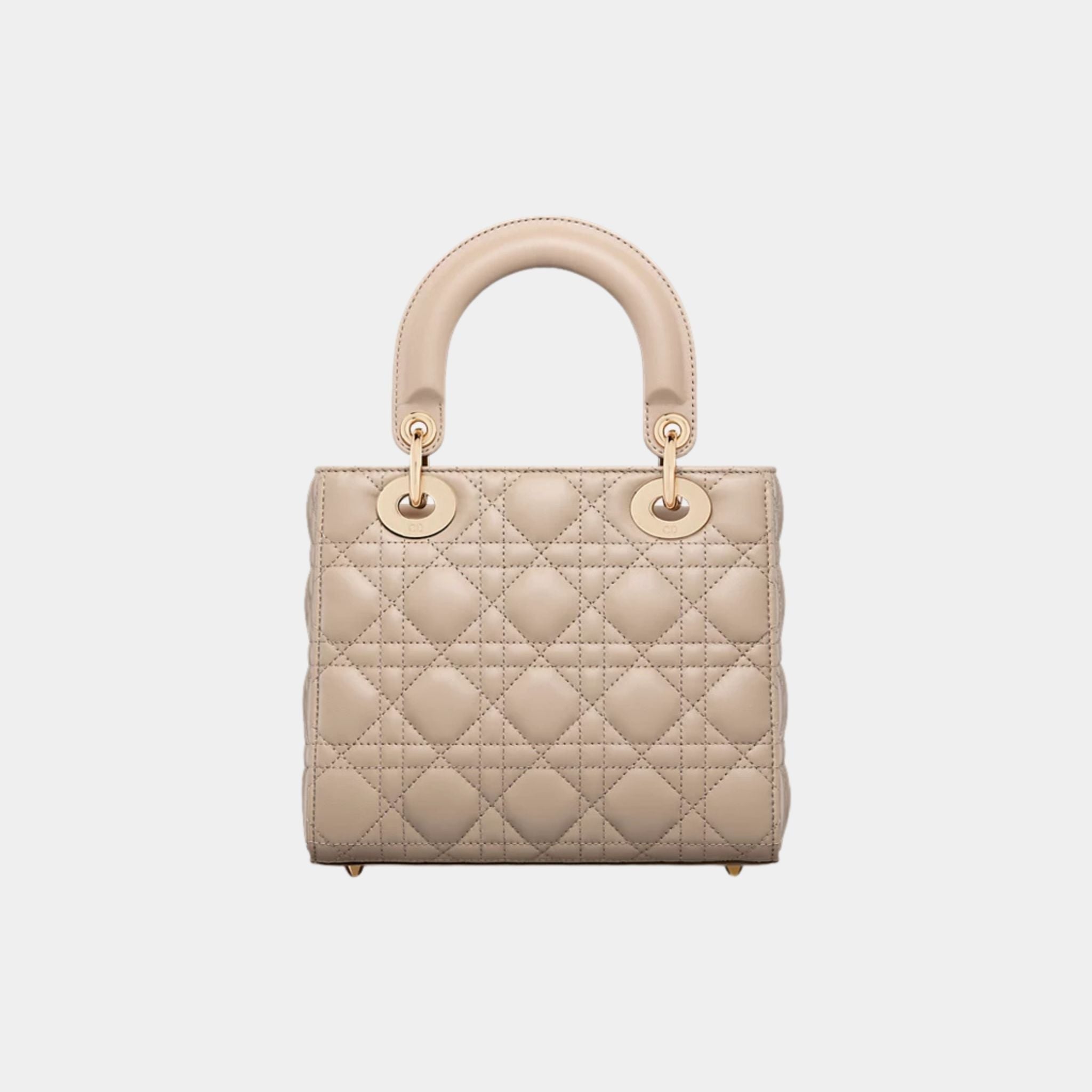Lady Dior My ABCDior Small Bag Cannage Lambskin, Desert Taupe, Back