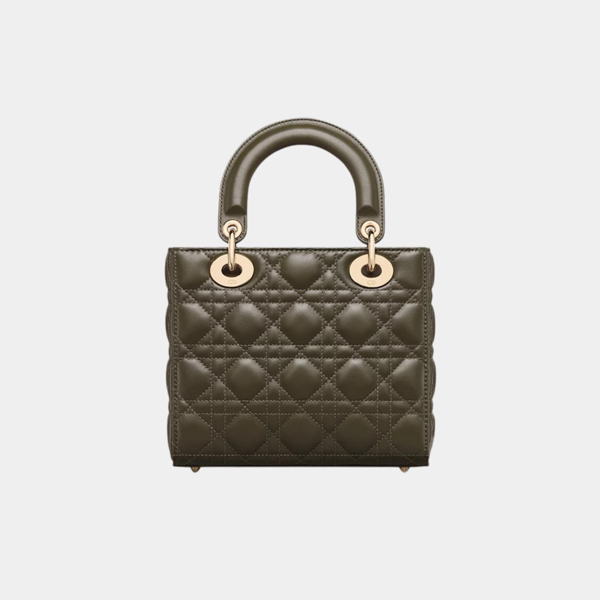Lady Dior My ABCDior Small Bag Cannage Lambskin, Khaki, Back