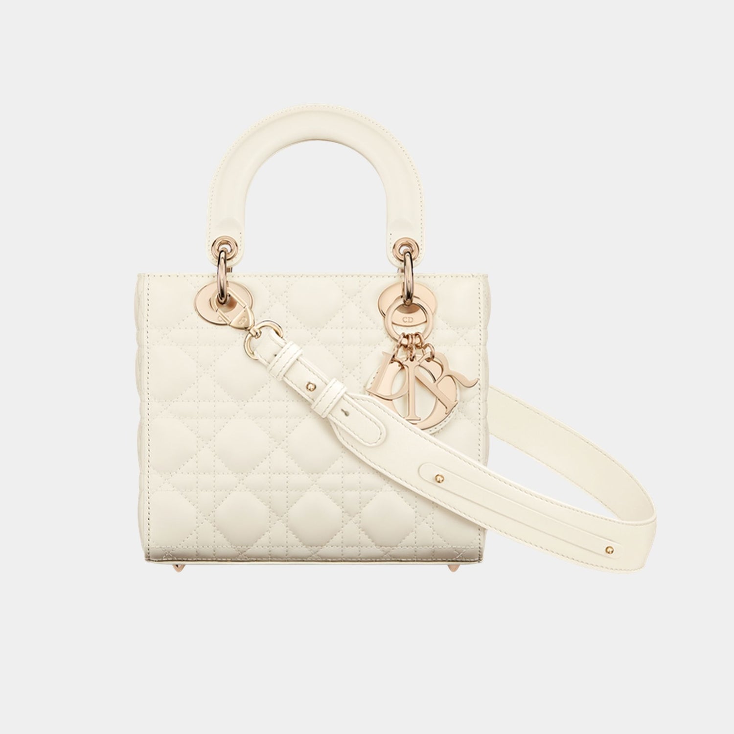 Lady Dior My ABCDior Small Bag Cannage Lambskin, Latte, Front