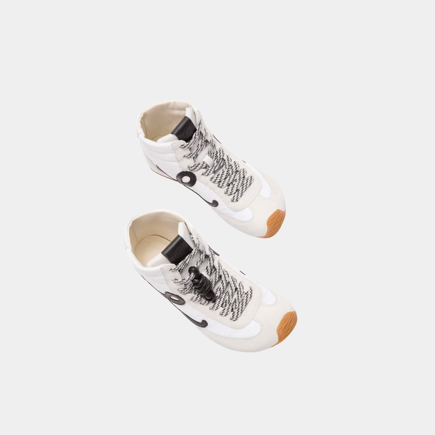 Loewe Ballet Runner 2.0 High-Top In Nylon and Calfskin, White, Top