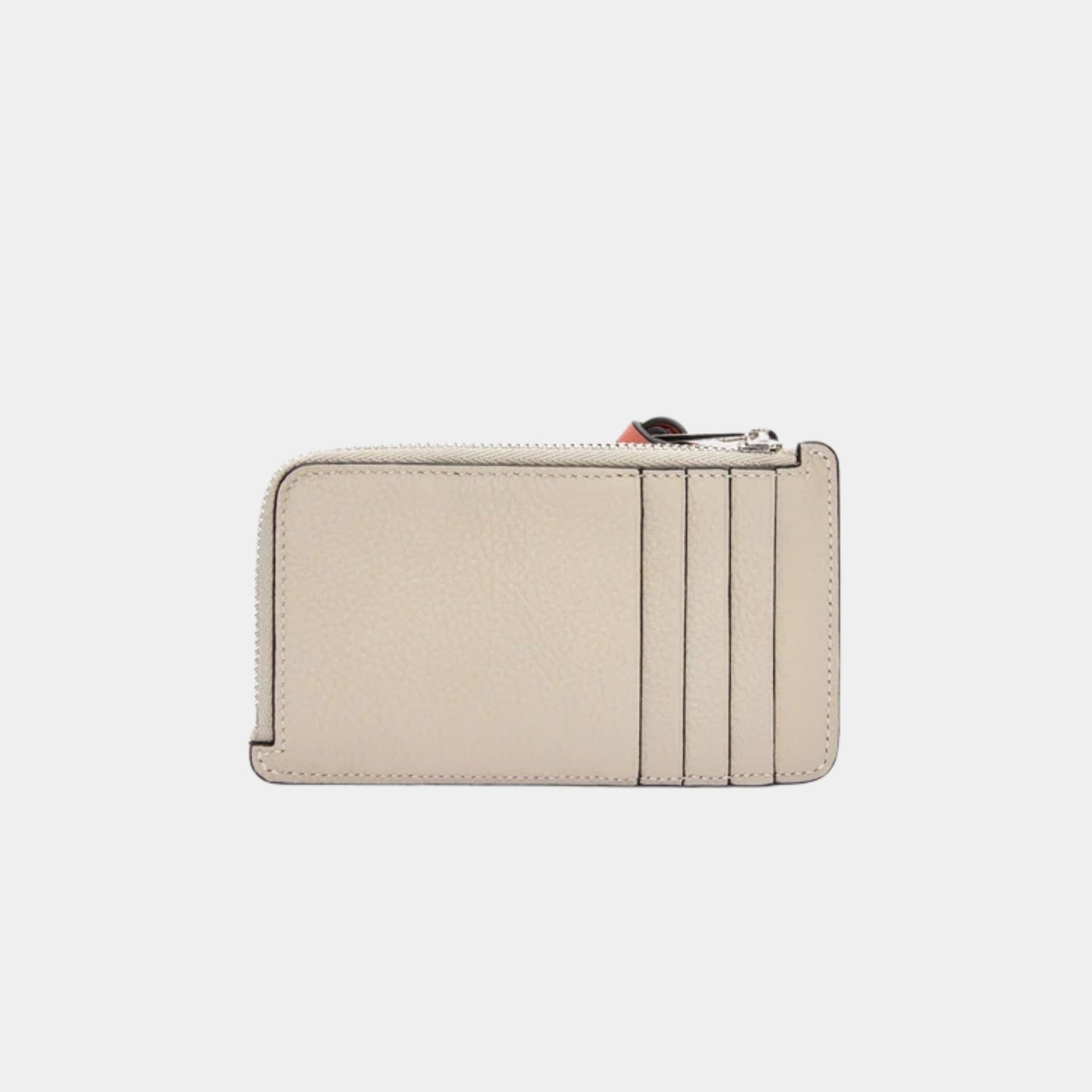 Loewe Coin Cardholder In Soft Grained Calfskin, Light Oat, Back