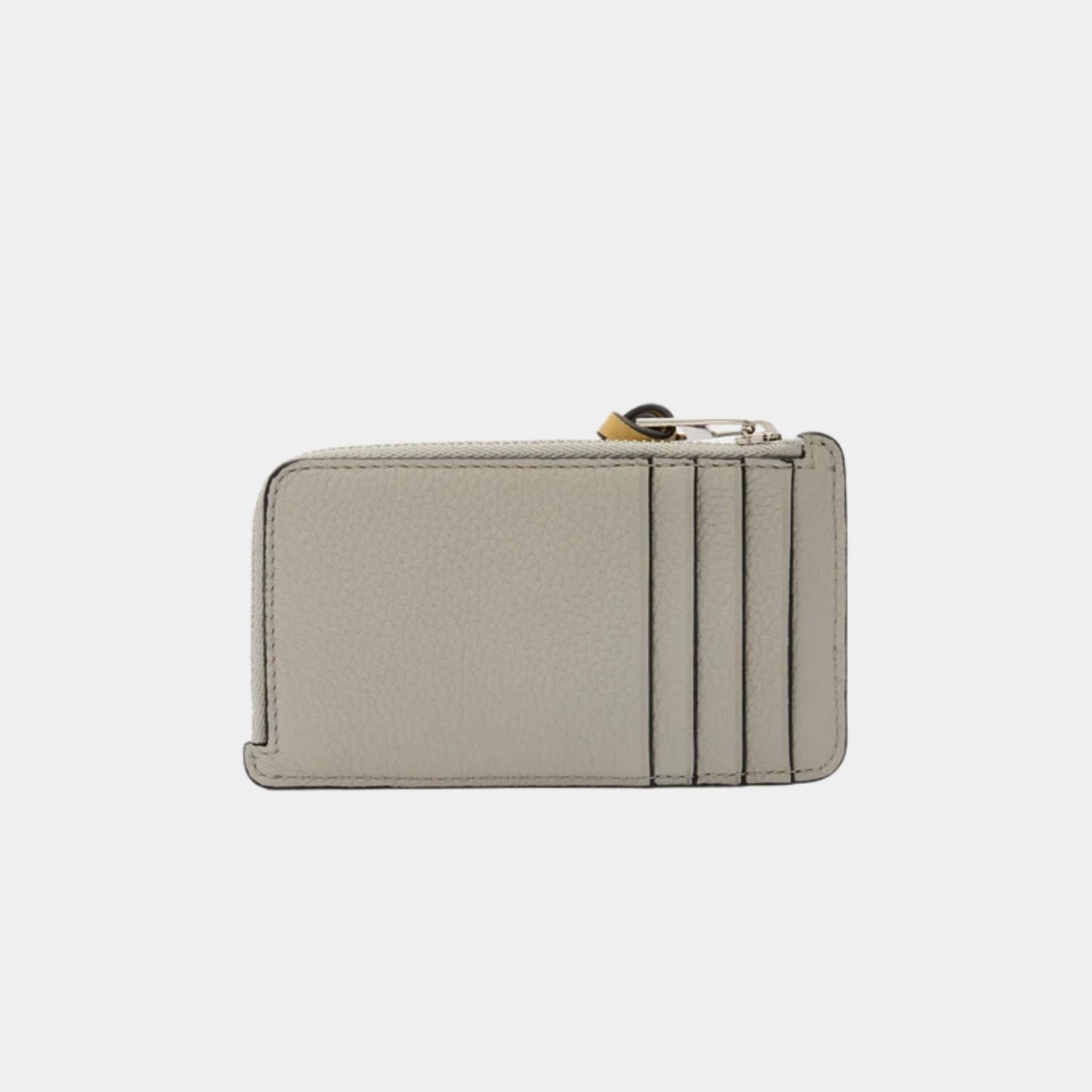 Loewe Coin Cardholder In Soft Grained Calfskin, Shell Grey, Back