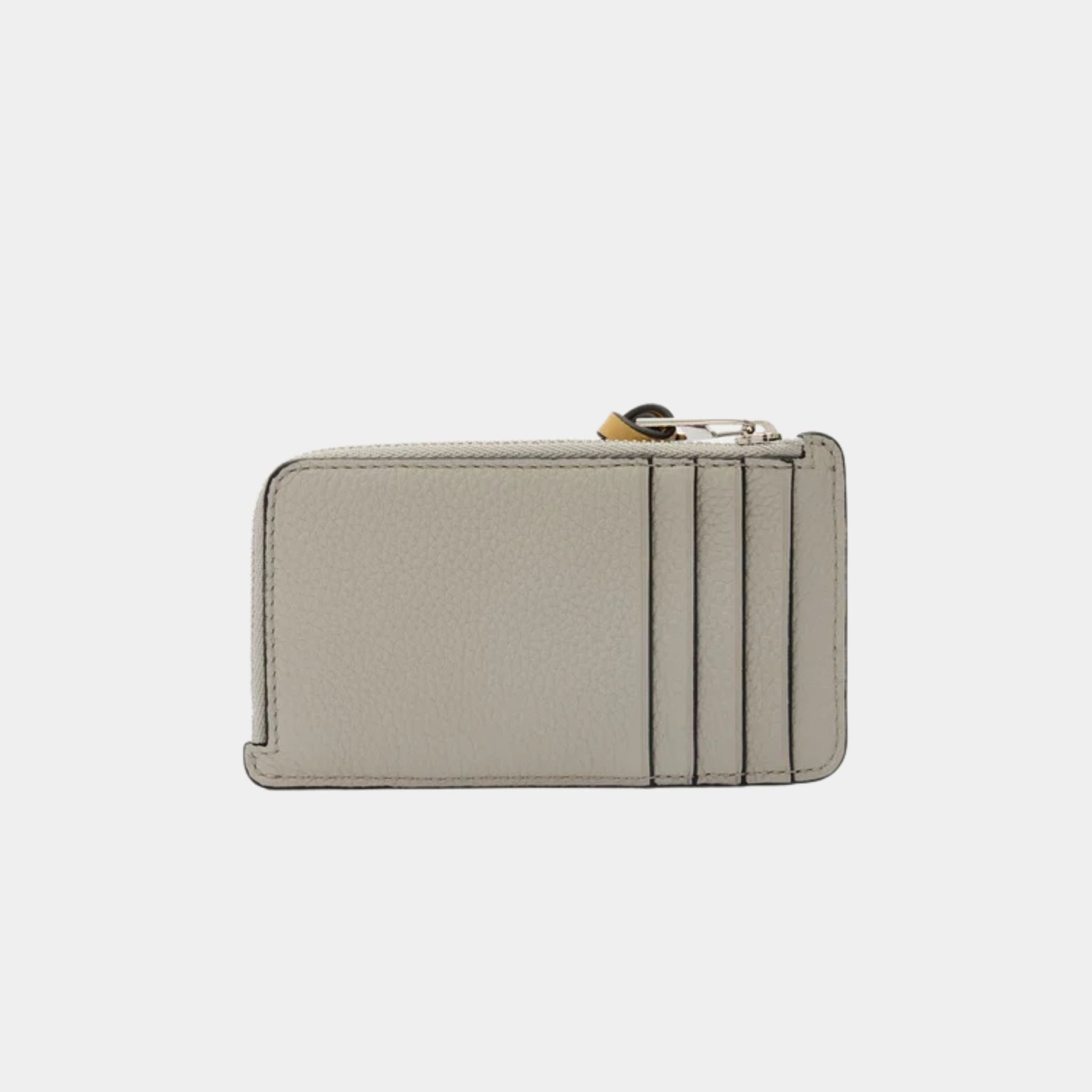 Loewe Coin Cardholder In Soft Grained Calfskin, Shell Grey, Back