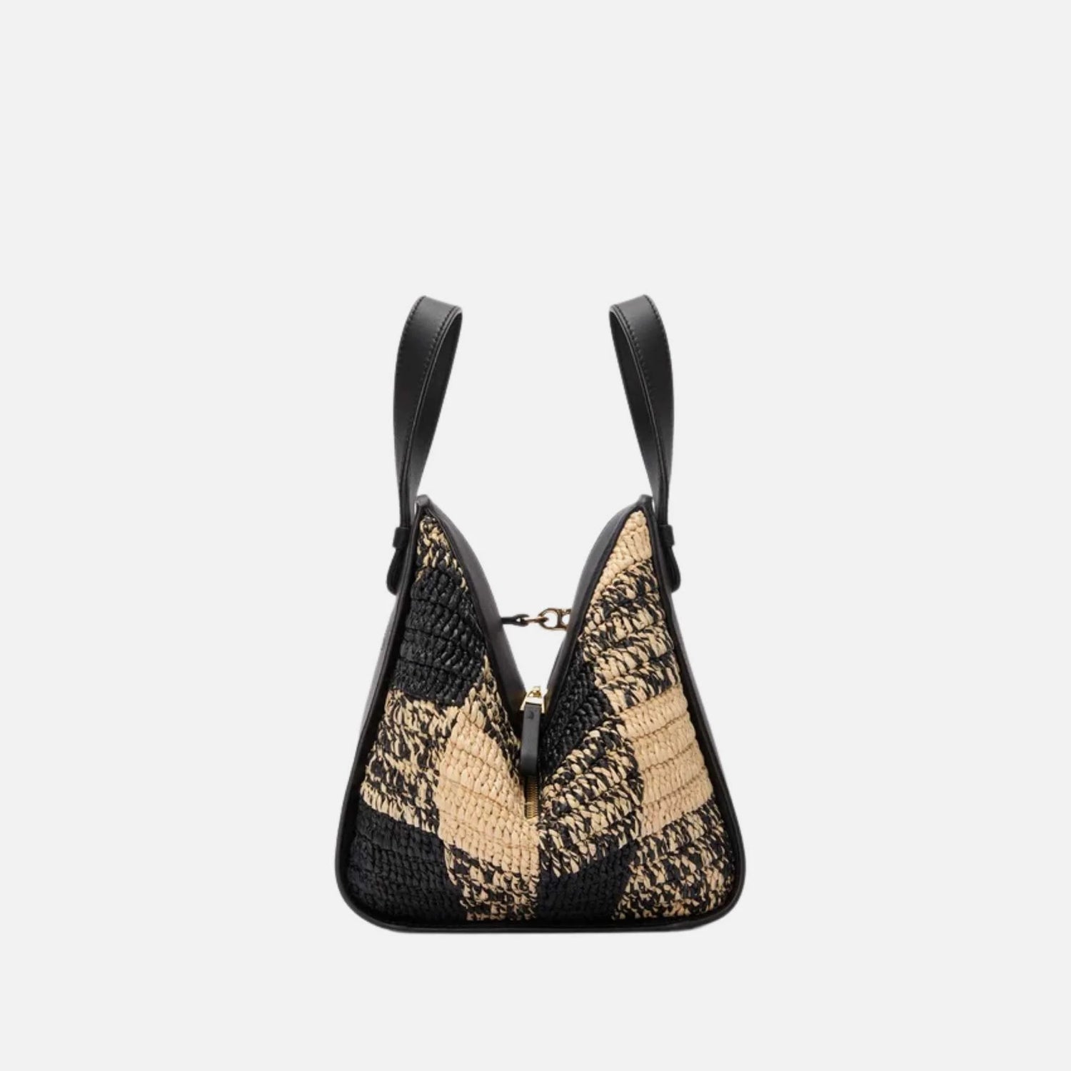 Loewe Compact Hammock Bag in Raffia and Calfskin, Side