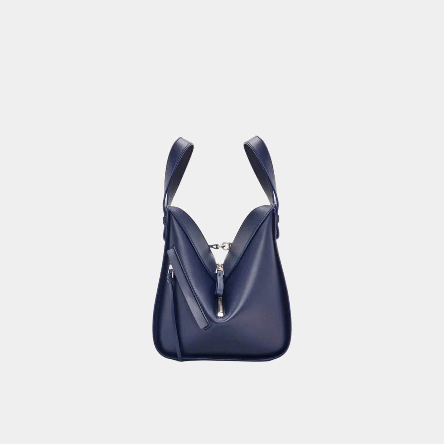 Loewe Compact Hammock Bag In Satin Calfskin, Abyss Blue, Side
