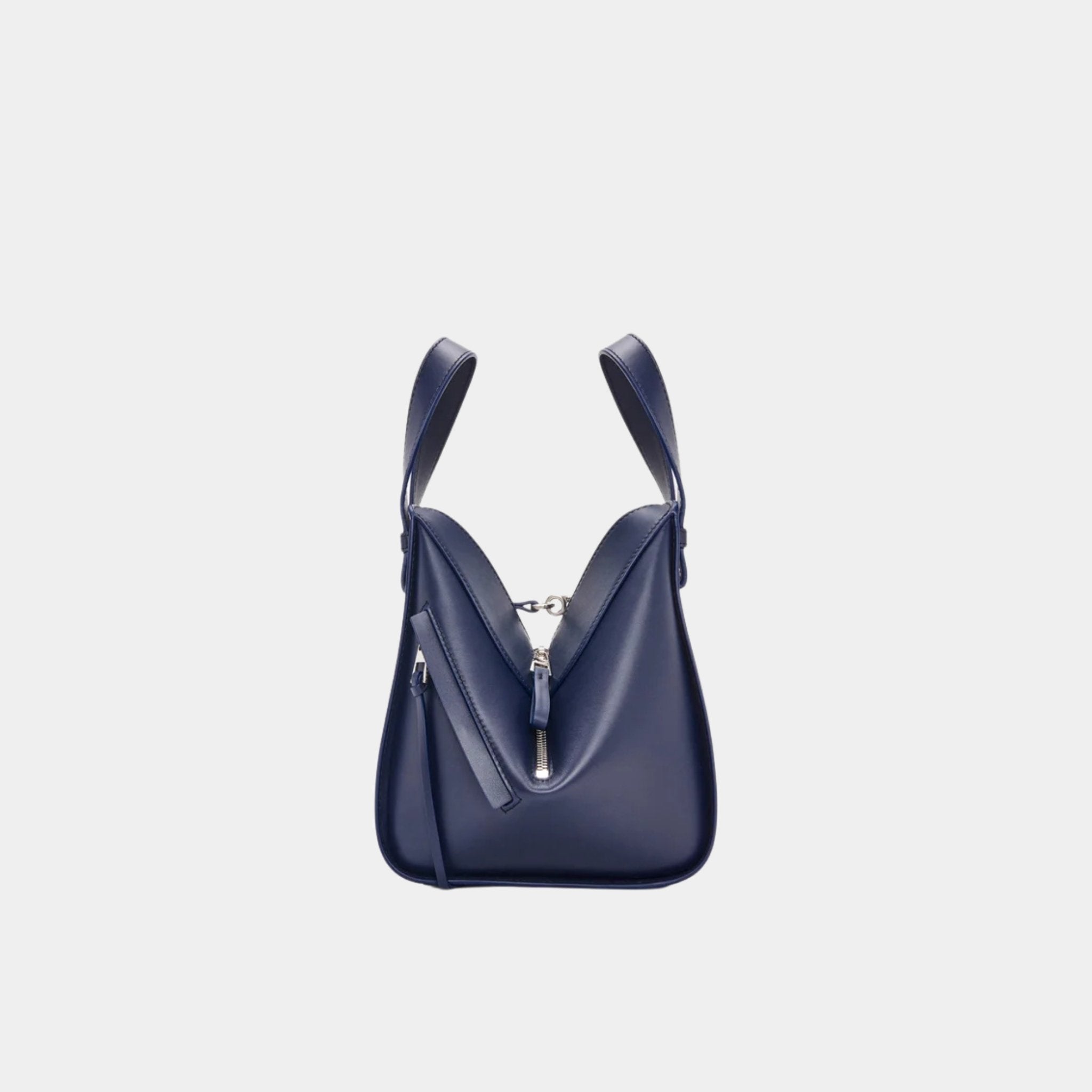 Loewe Compact Hammock Bag In Satin Calfskin, Abyss Blue, Side