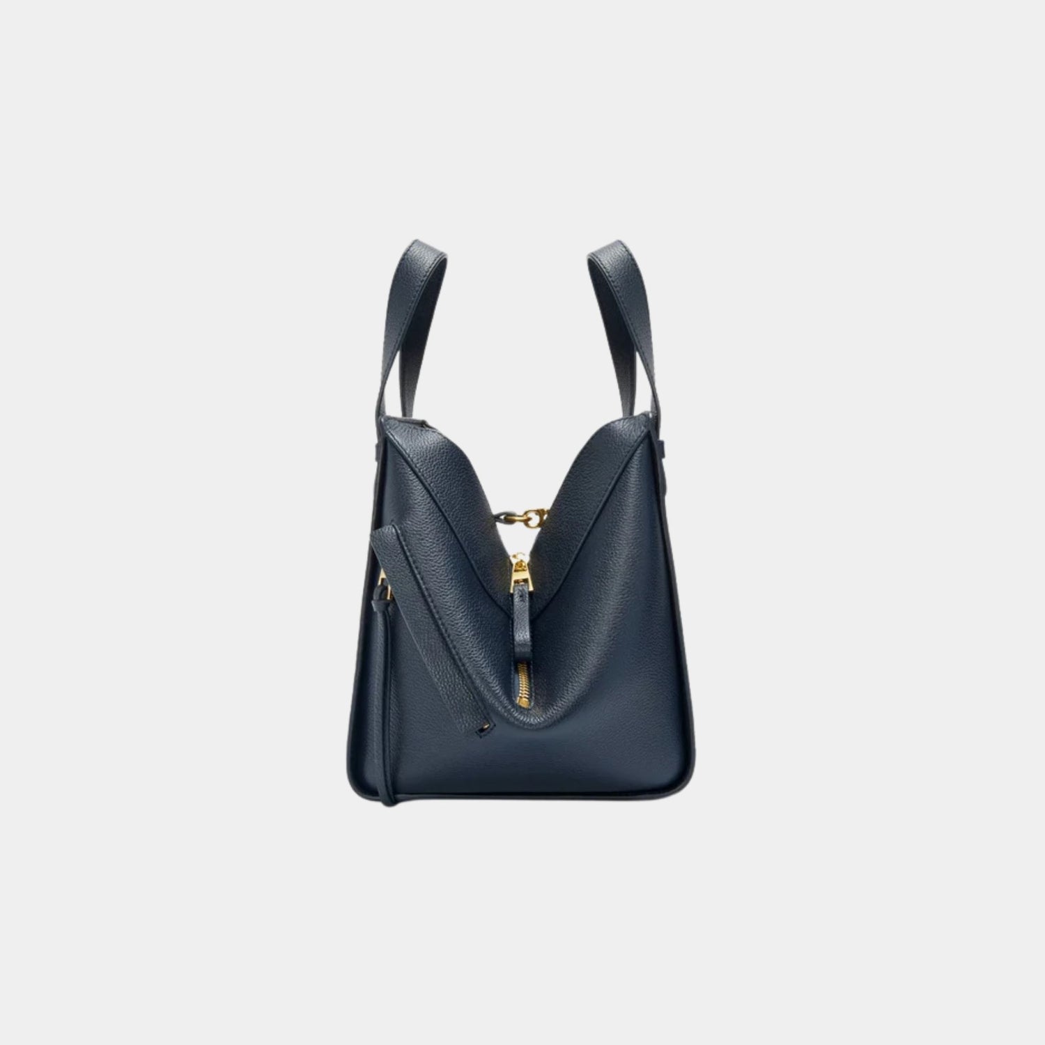 Loewe Compact Hammock Bag In Soft Grained Calfskin, Deep Navy, Side