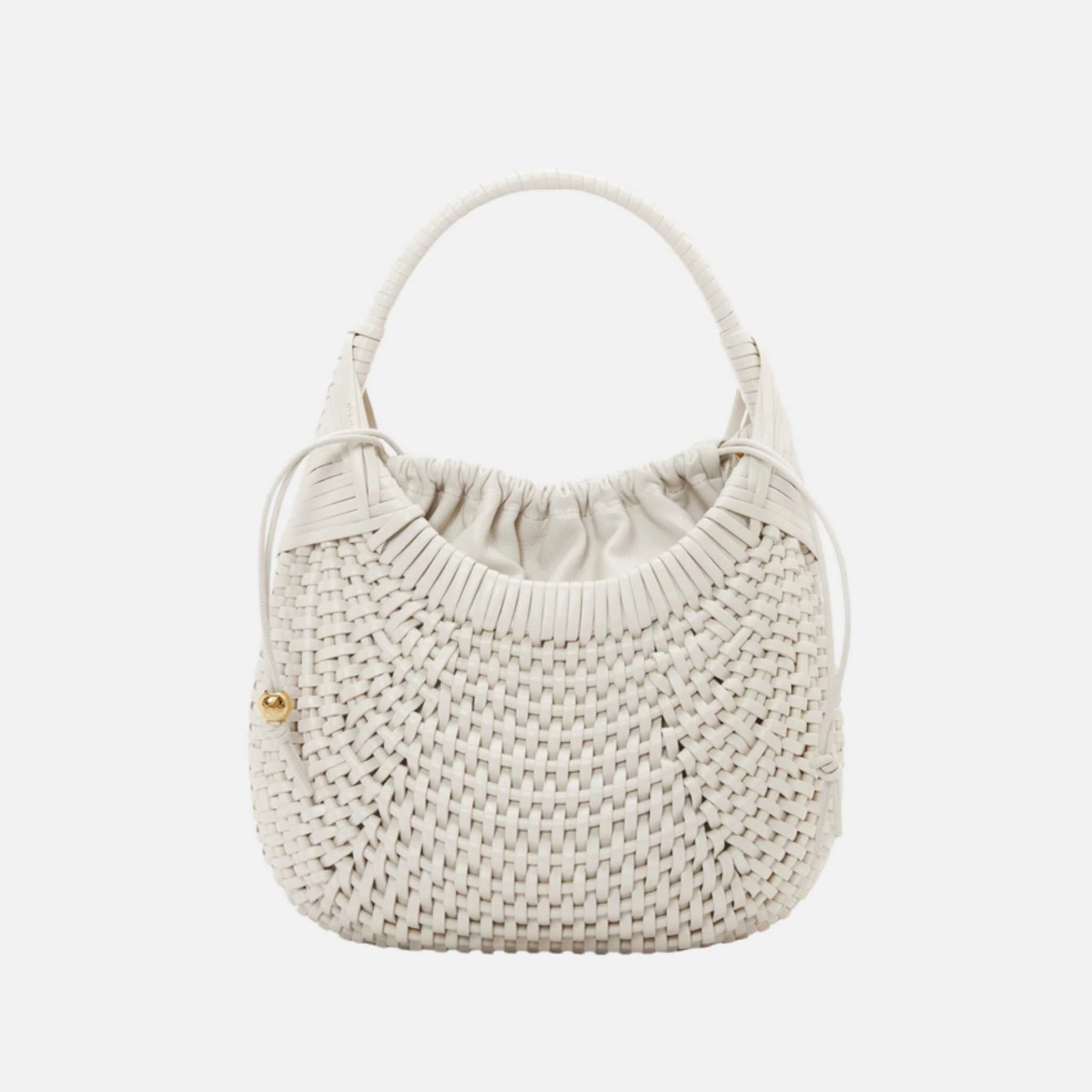 Loewe Diamond Hobo Bag in Calfskin, Soft white, Front