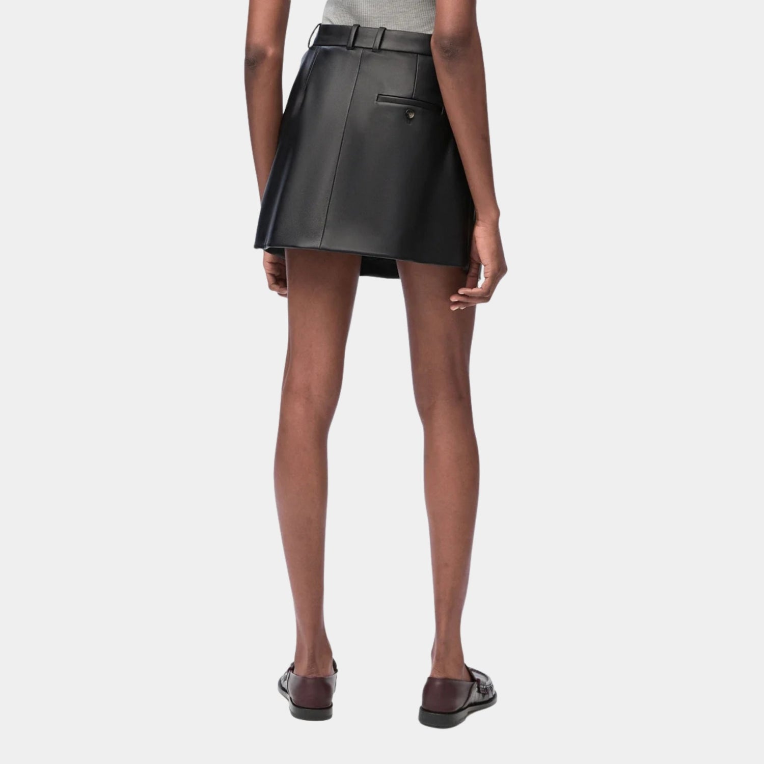 Loewe Draped Skirt in Nappa Lambskin, Back