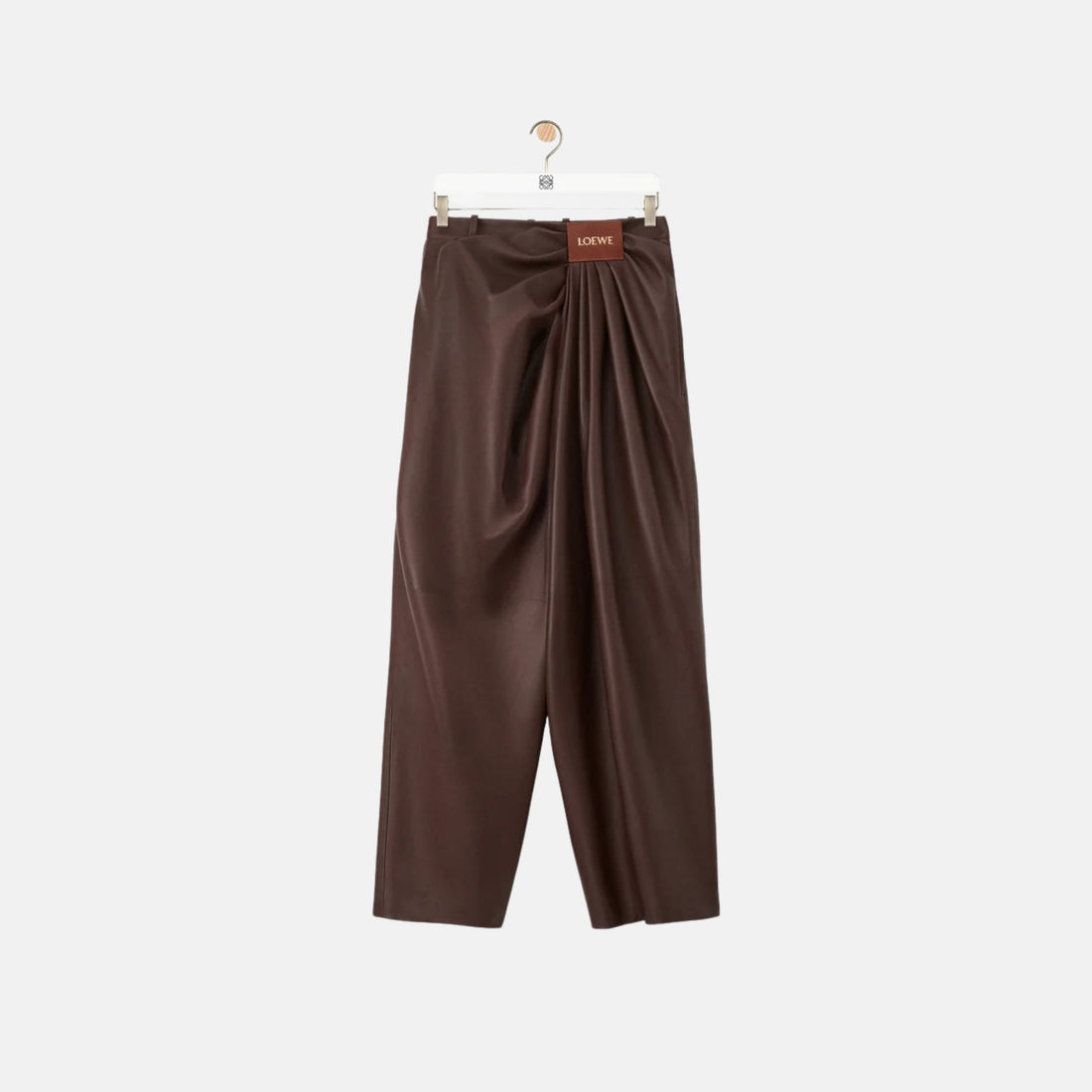 Loewe Draped Trousers In Nappa Lambskin, Front