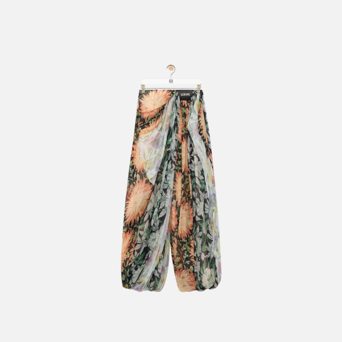 Loewe Draped Trousers In Silk, Front