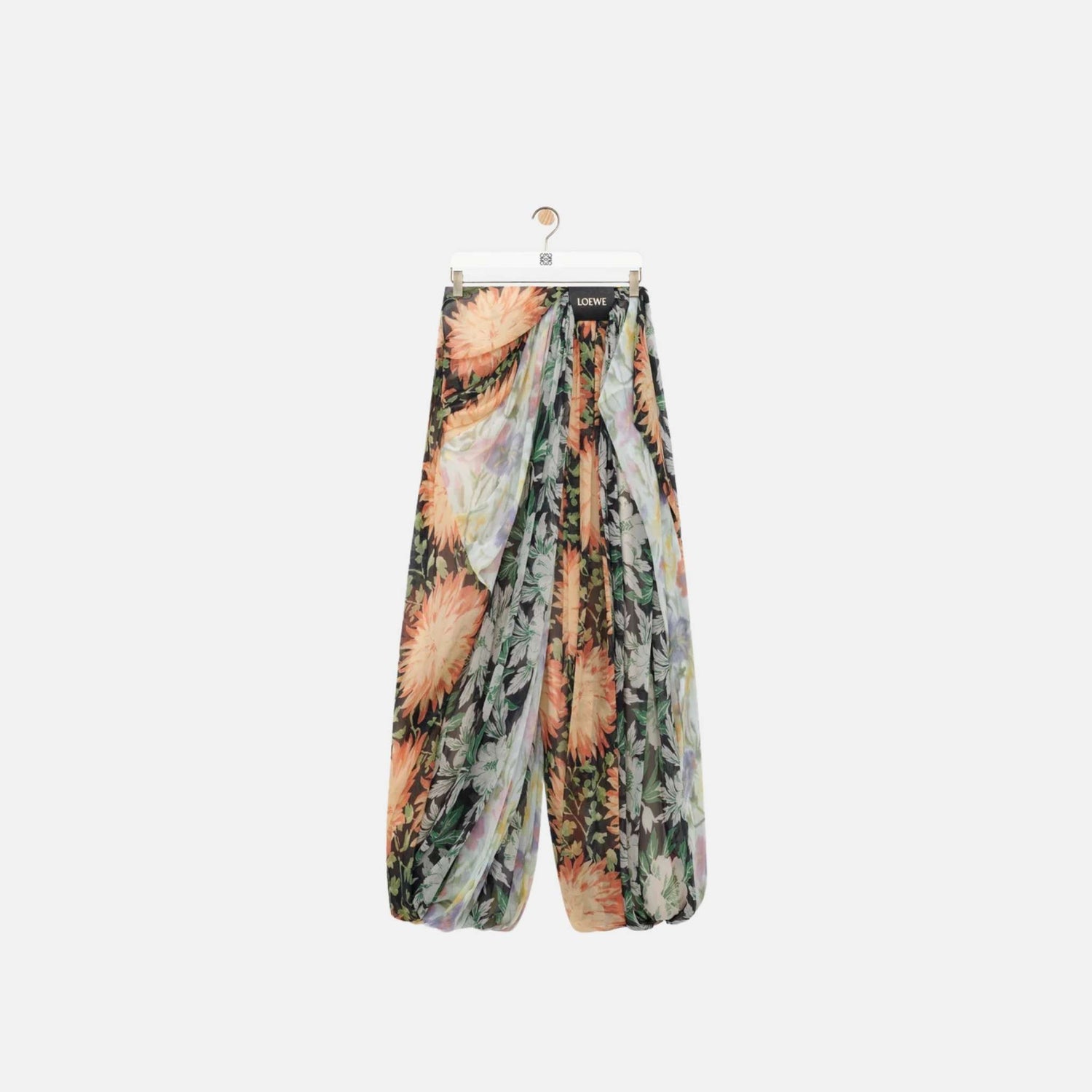 Loewe Draped Trousers In Silk, Front