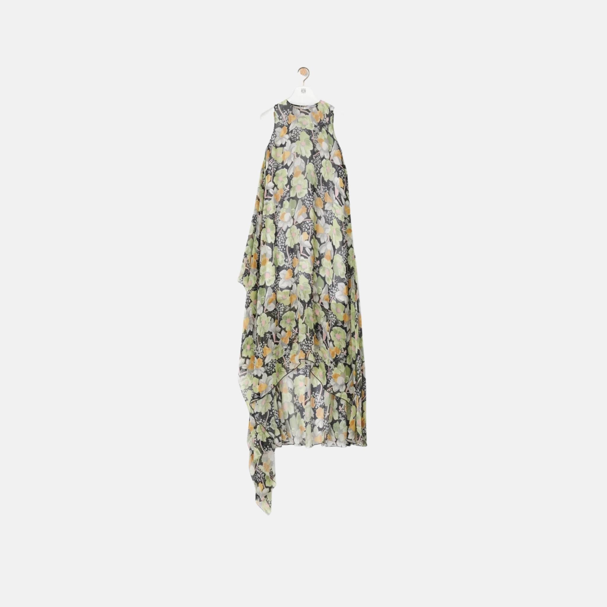 Loewe Dress In Silk With Daffodil Floral Print, Front