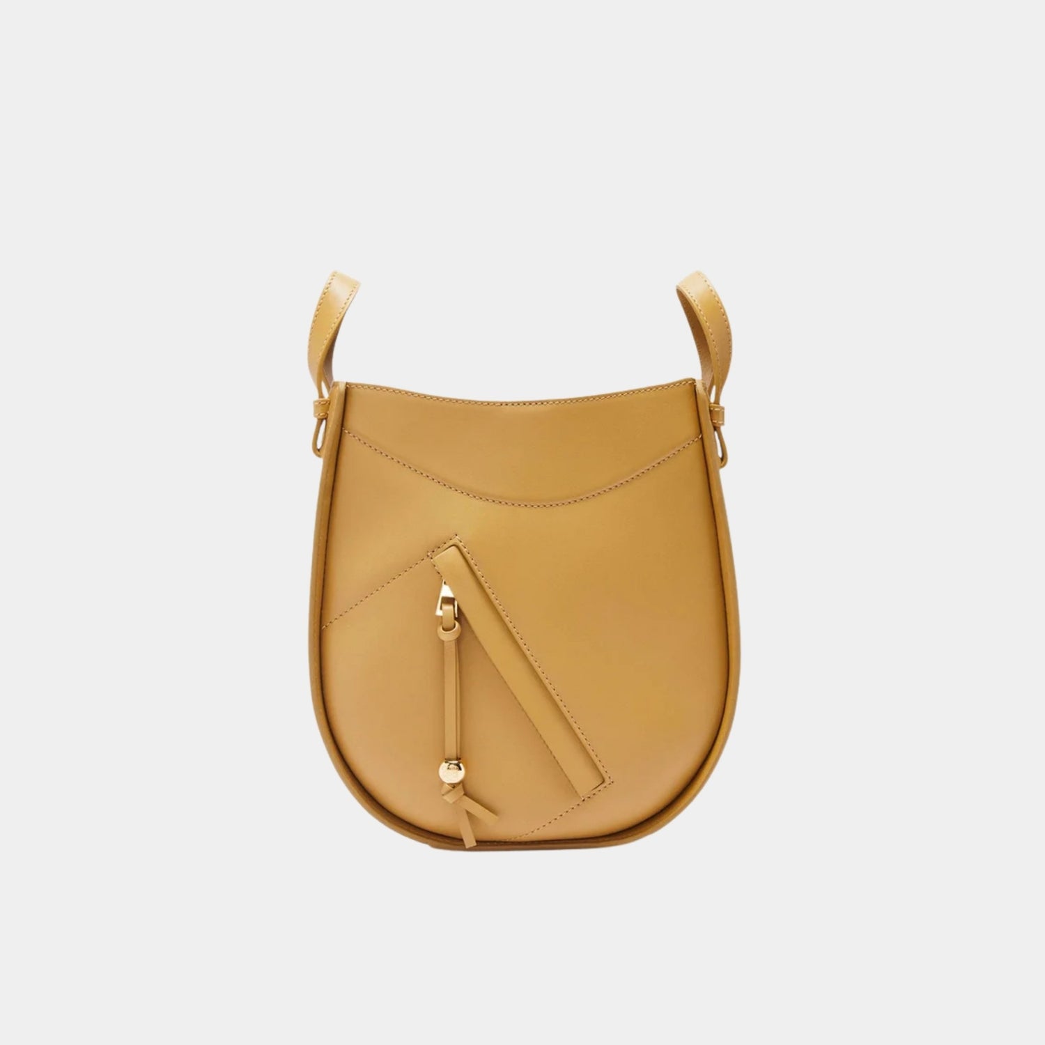 Loewe Hammock Slice Bag In Shiny Calfskin, Sahara, Front