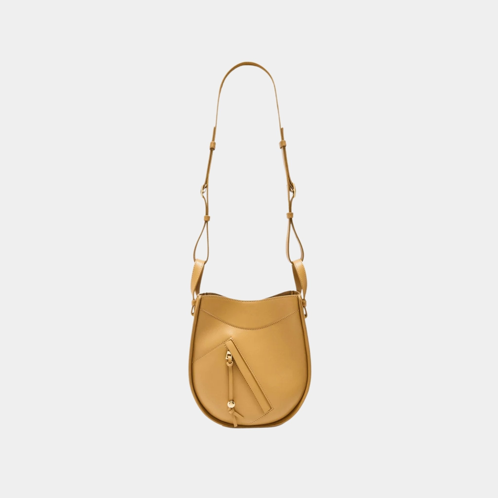 Loewe Hammock Slice Bag In Shiny Calfskin, Sahara, Strap