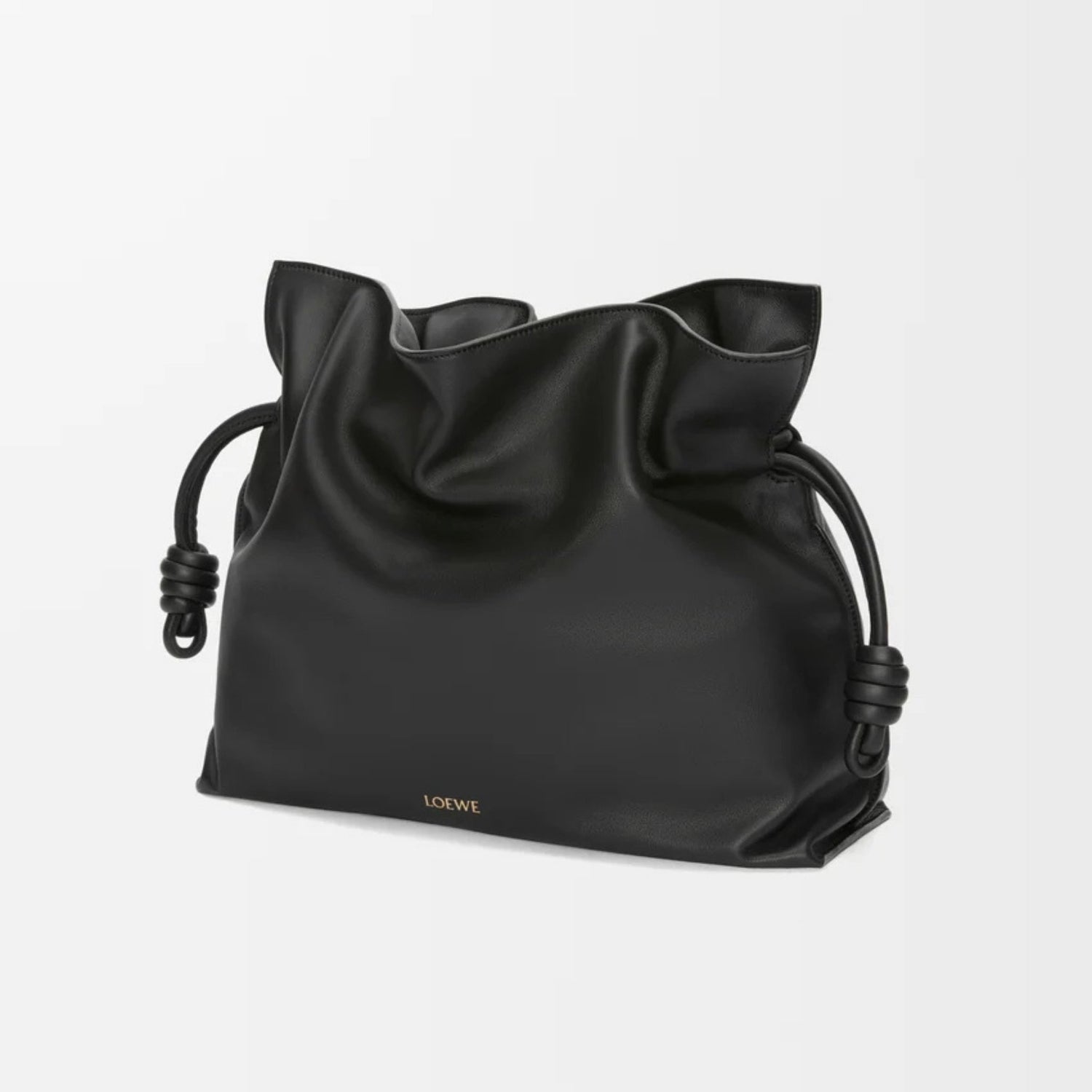 Loewe Large Flamenco Clutch Nappa Calf Leather, Black, Side
