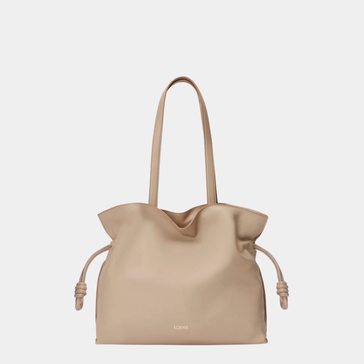 Loewe Large Flamenco Clutch Nappa Calf Leather, Sand, Back