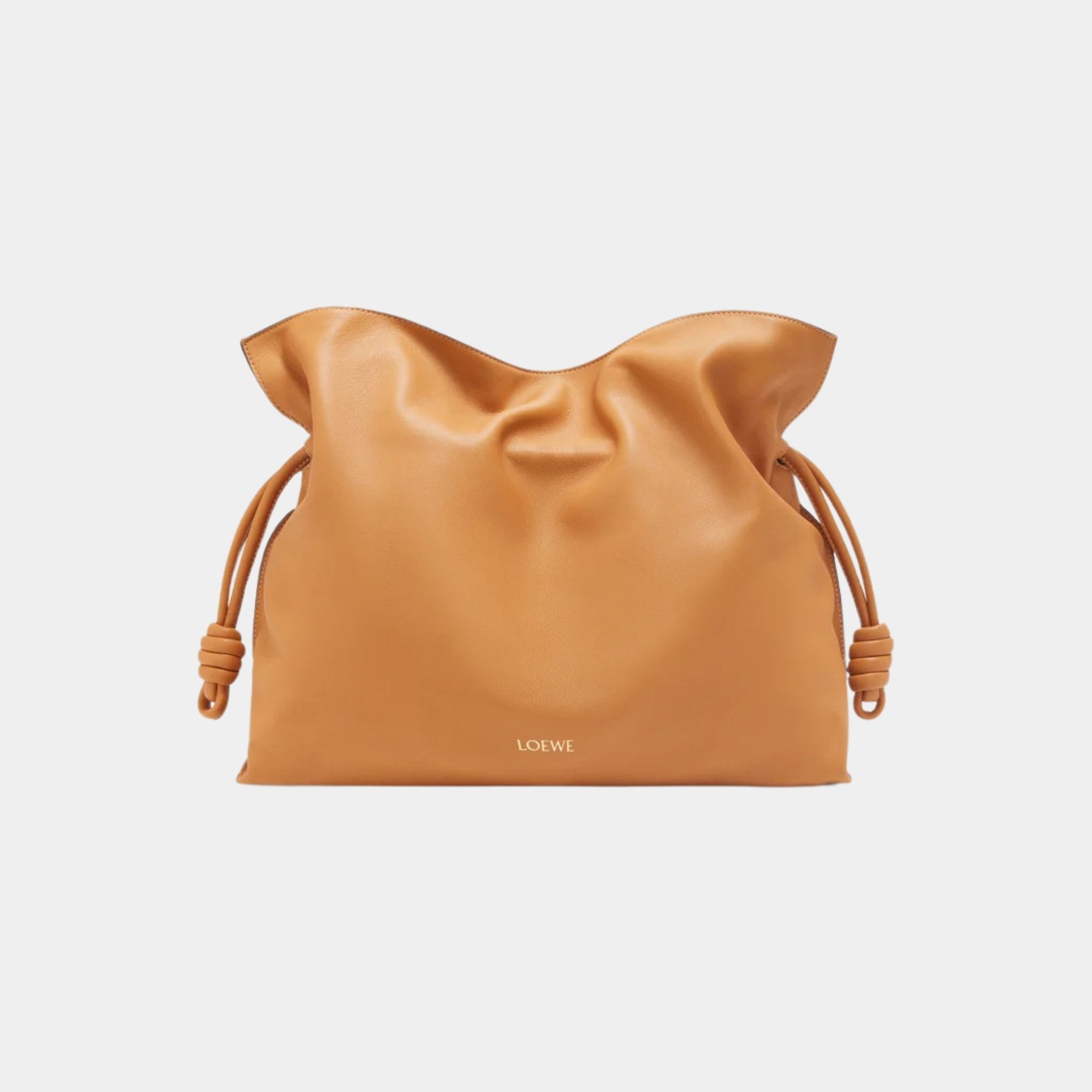 Loewe Large Flamenco Clutch Nappa Calf Leather, Warm Desert, Front