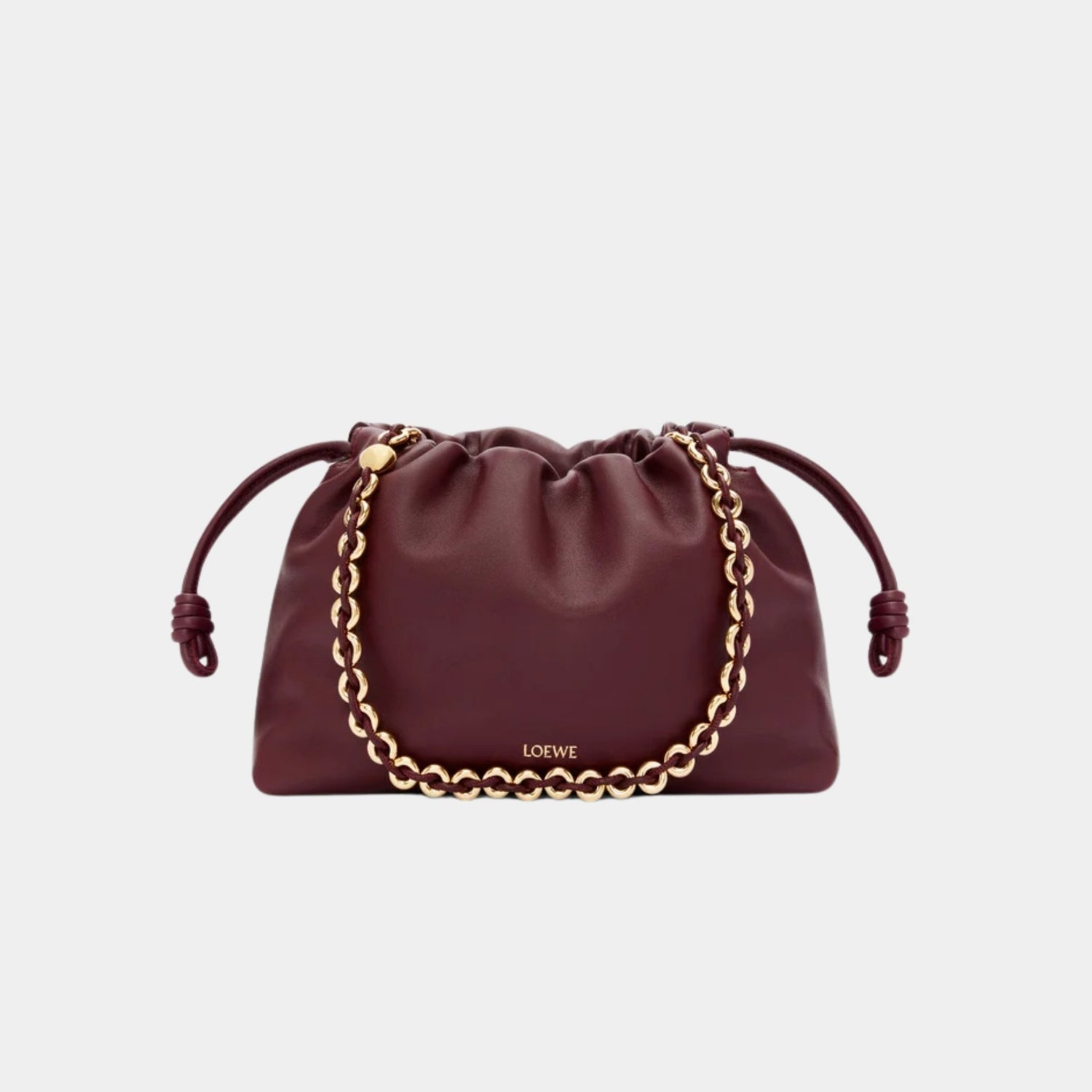 Loewe Medium-sized Flamenco Bag Soft Nappa Lambskin, Dark Burgundy, Front